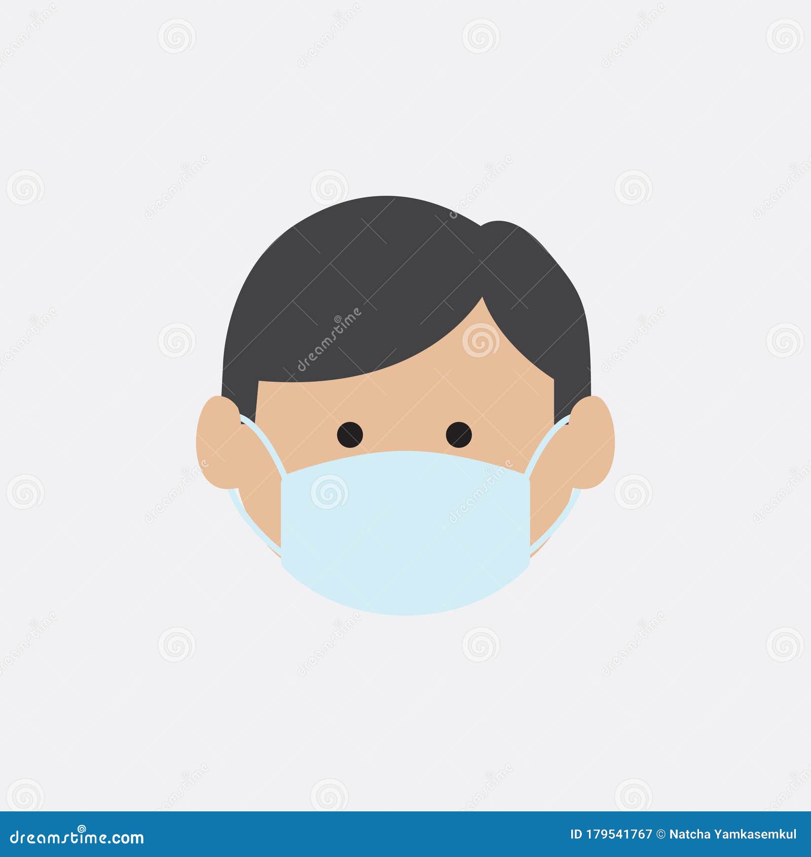 Medical Face Mask Protection Wear Mask Protection Flat Icon Design Stock Vector Illustration Of Business Abstract