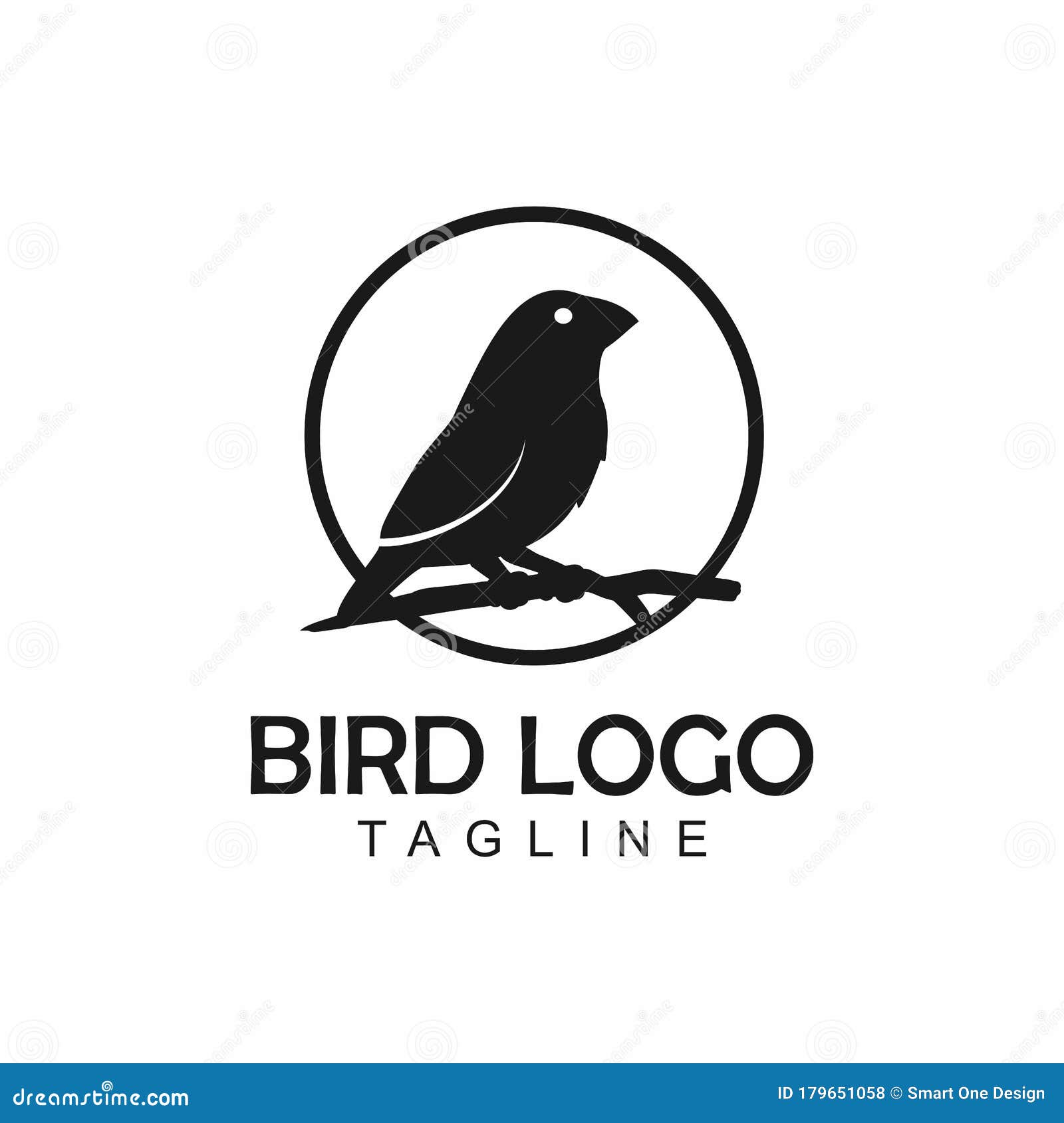 Bird Nest Logo Design Template Vector Illustration Stock Vector