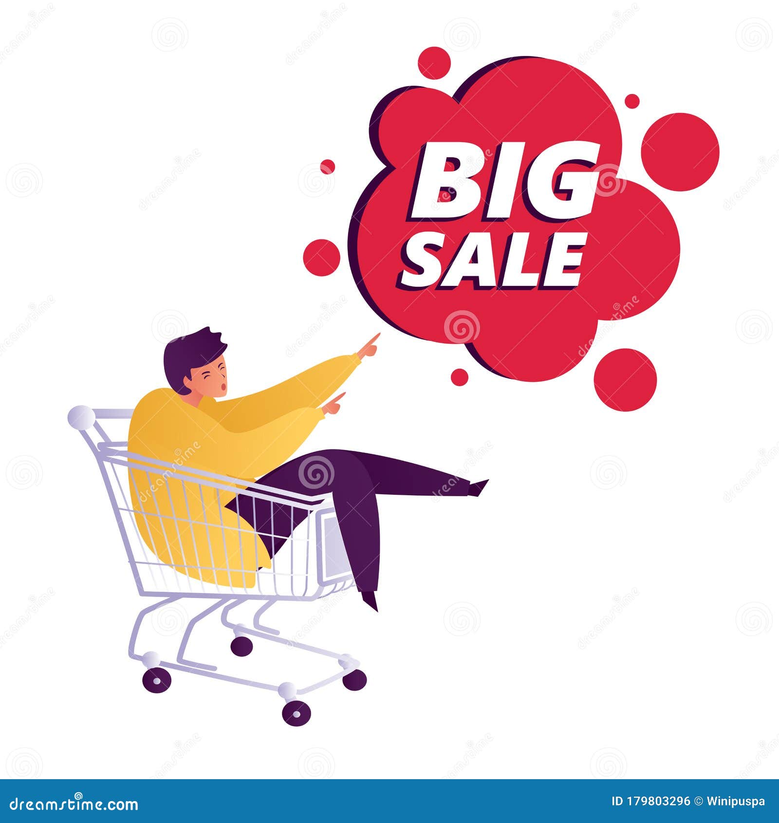 Big sale discount stock vector. Illustration of flat - 179803296