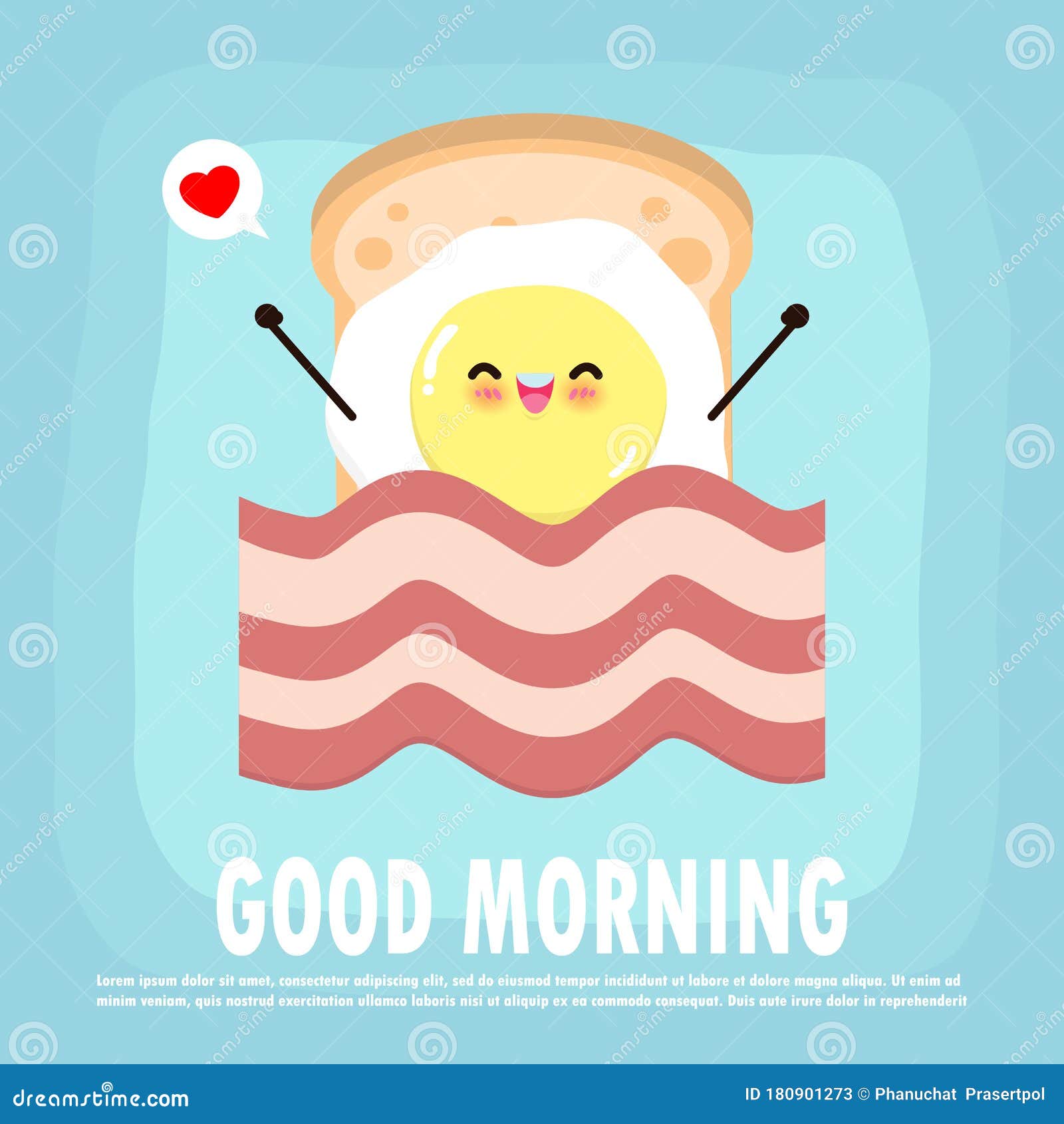 Fun Breakfast, Good Morning Funny Food, Cute Fried Egg and Toast, Bacon ...