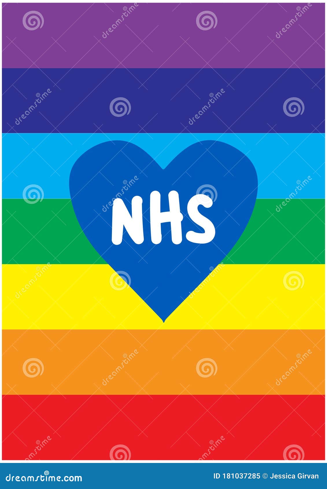 thank you nhs loveheart rainbow background 