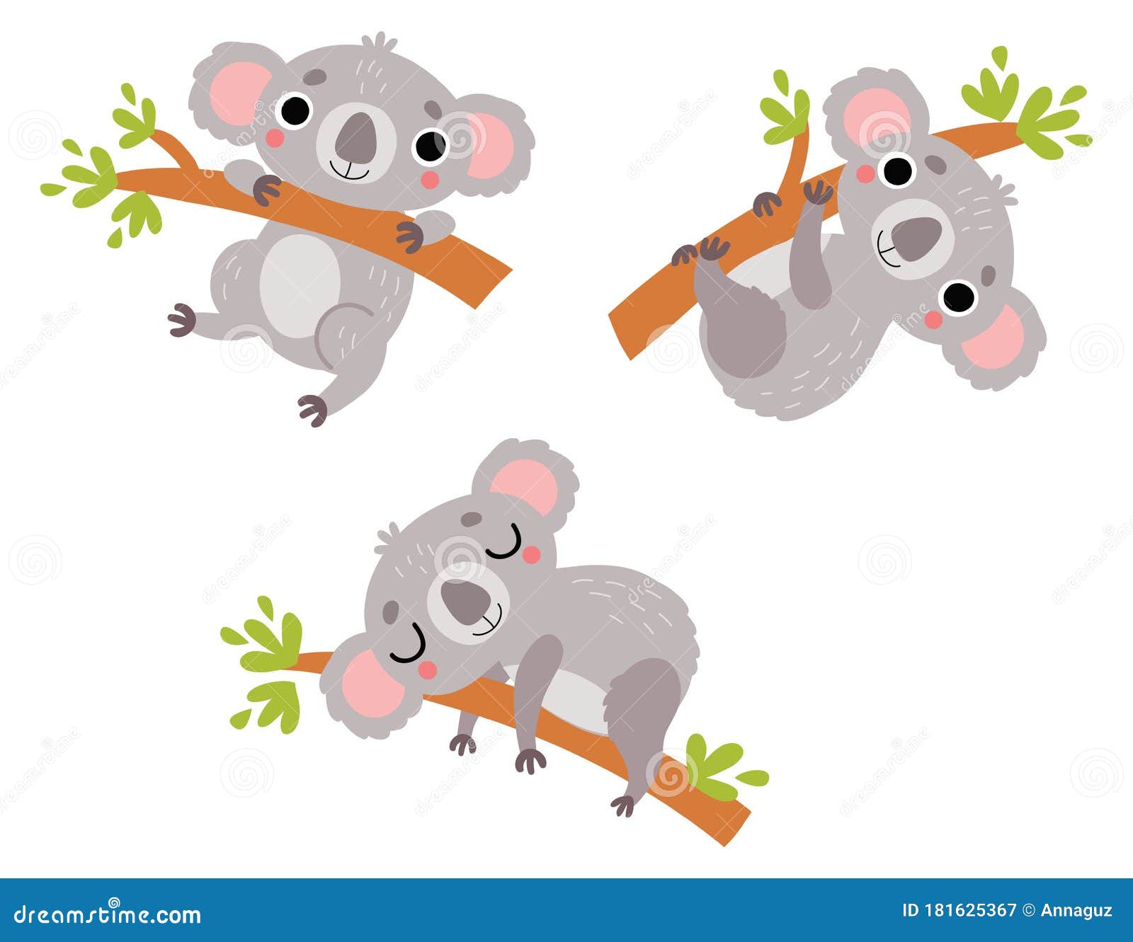 Cute Koalas, Vector Character Stock Vector Illustration of koalas, koala 181625367