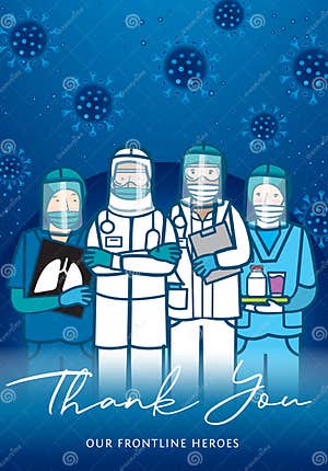 Thank You Message To The Medical Team Stock Vector Illustration Of 