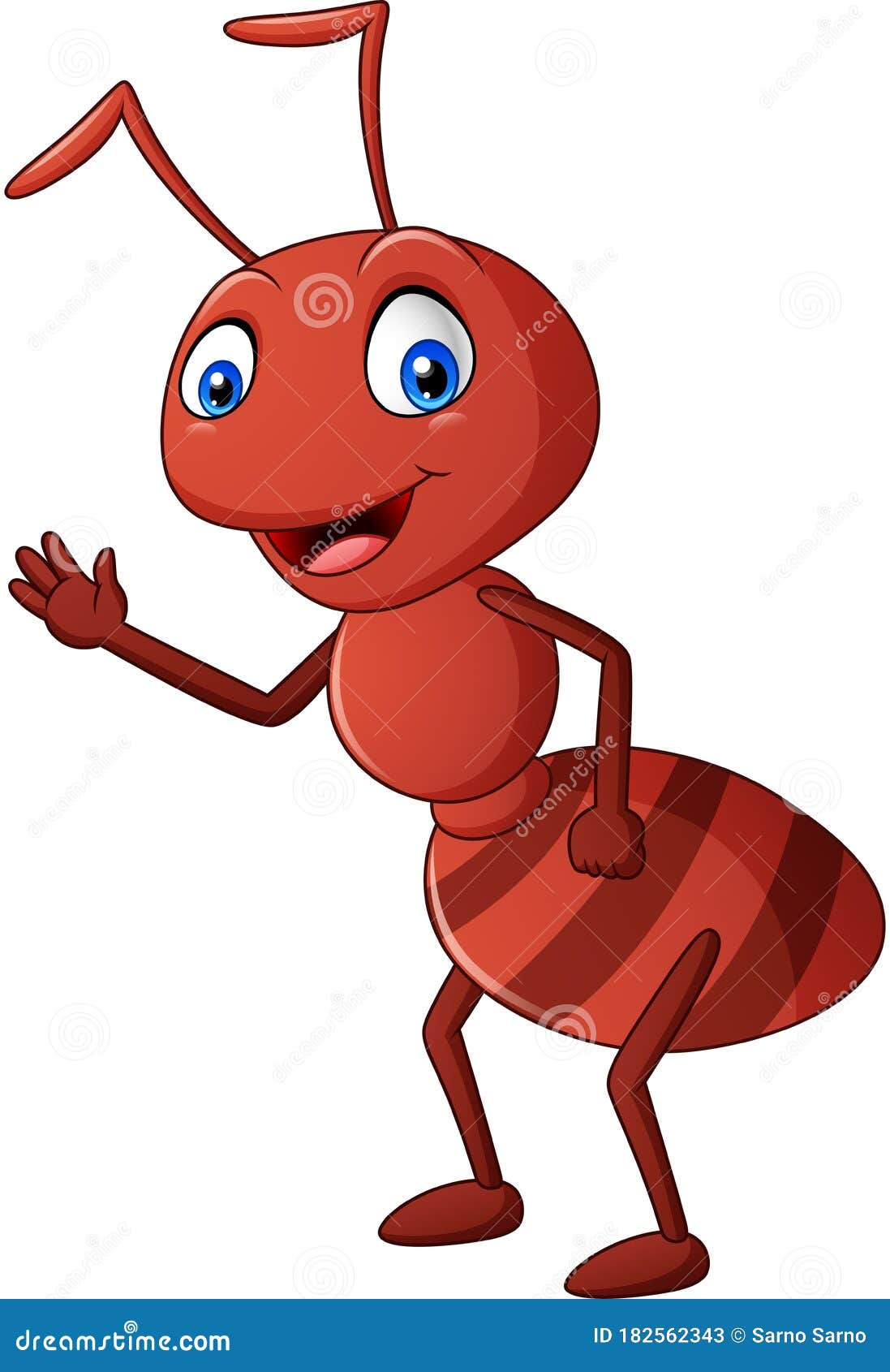 Cute ant cartoon. stock vector. Illustration of nature - 182562343