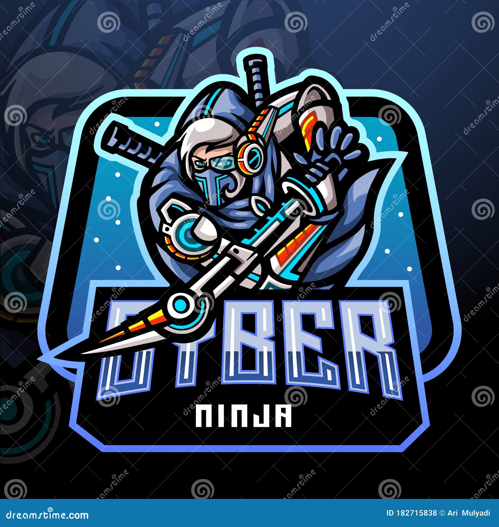 Ninja Mascot Logo Esport Gaming Graphic by Barra Zain · Creative Fabrica