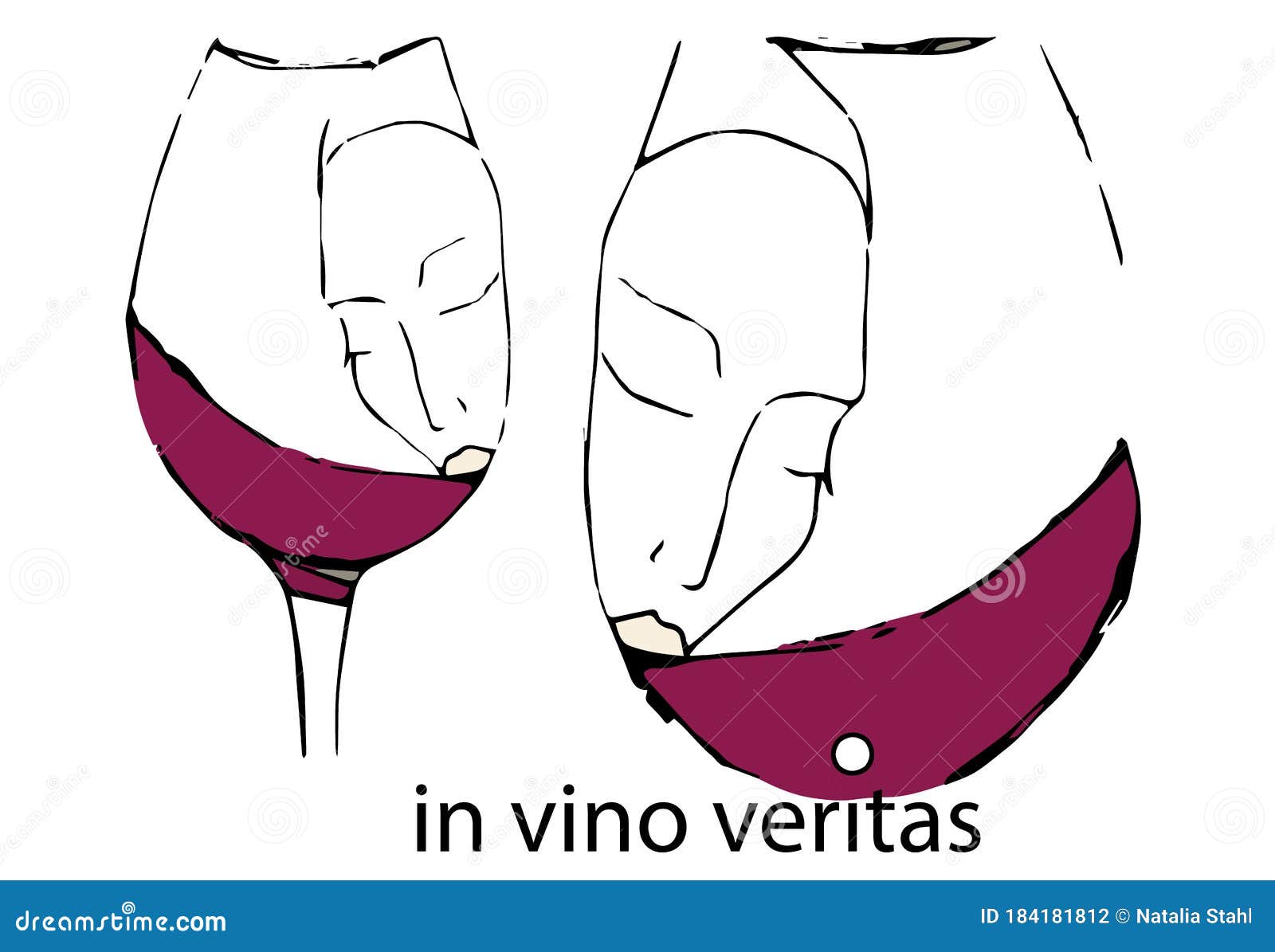 In vino veritas stock illustration. Illustration of horizontal - 184181812