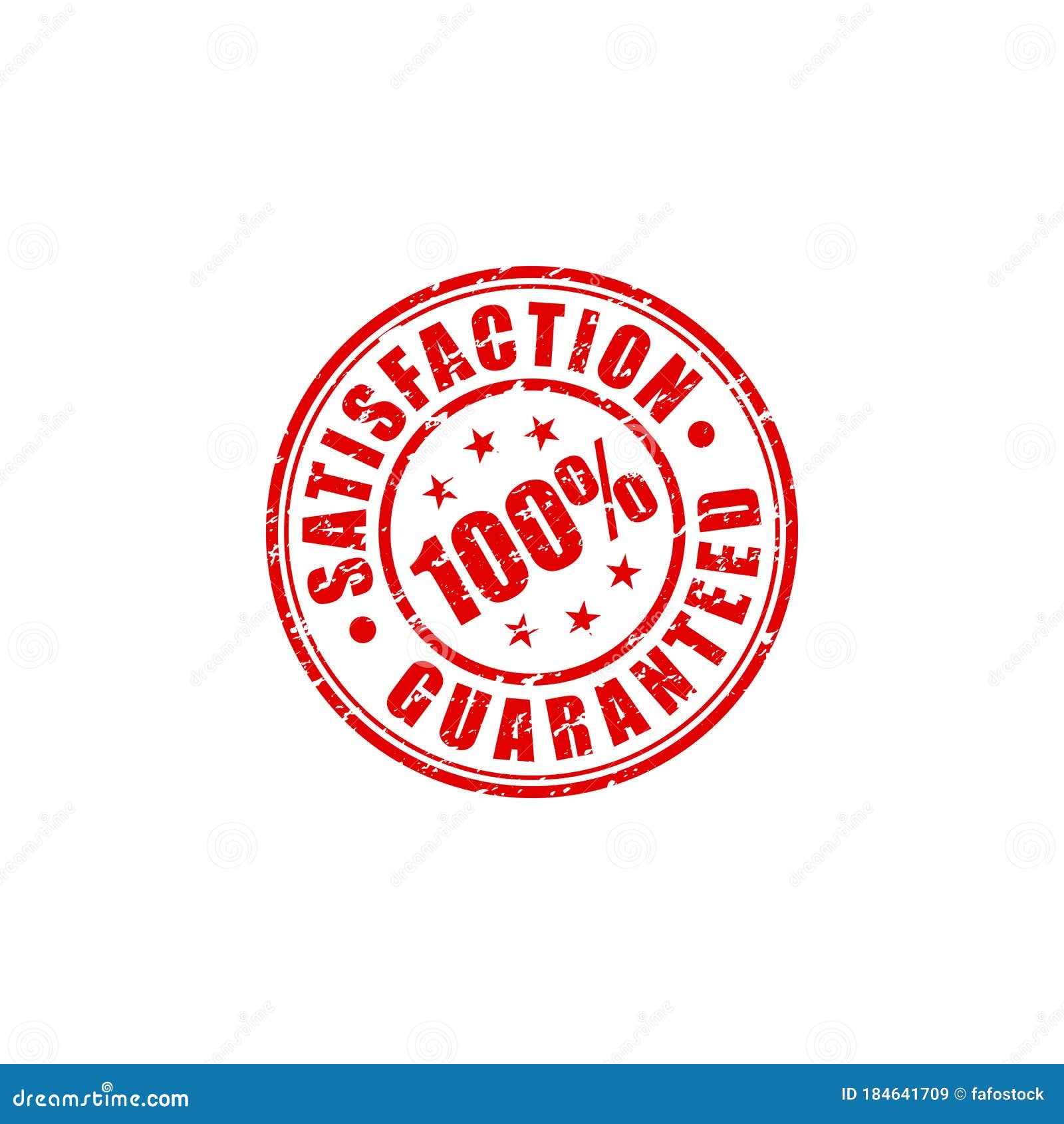 100 Money Back Guaranteed Label Design Vector Template Stock Vector