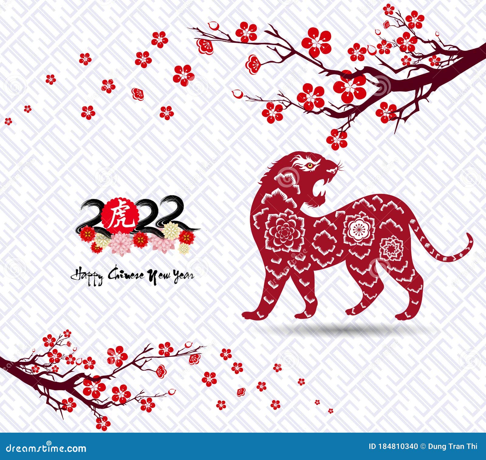 Chinese New Year 2022 - Year of the Tiger. Lunar New Year Banner Design