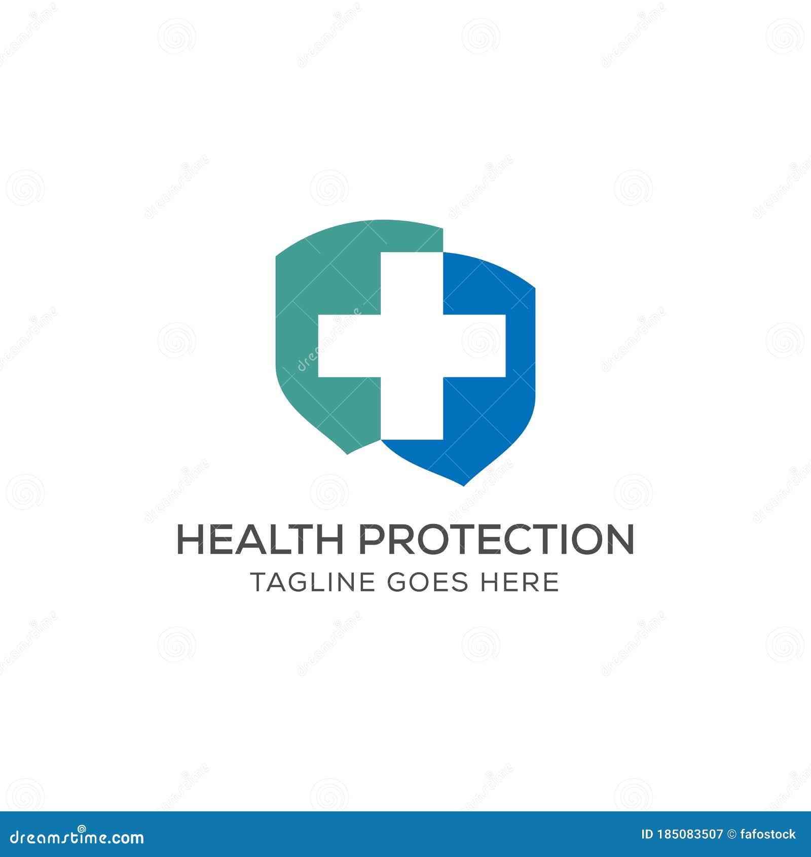 Health Protection with Shield Logo Design Vector Template for Medical