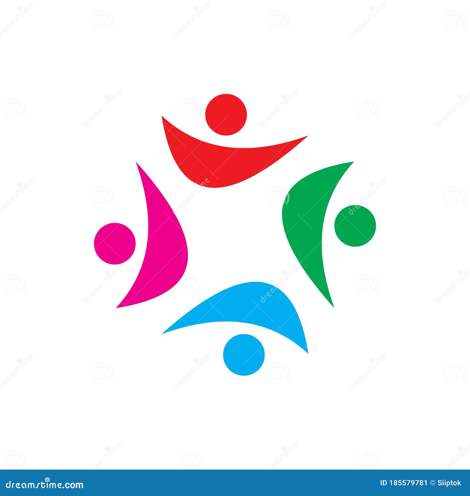 Creative Full Color Community Abstract Group Team People Logo Design ...