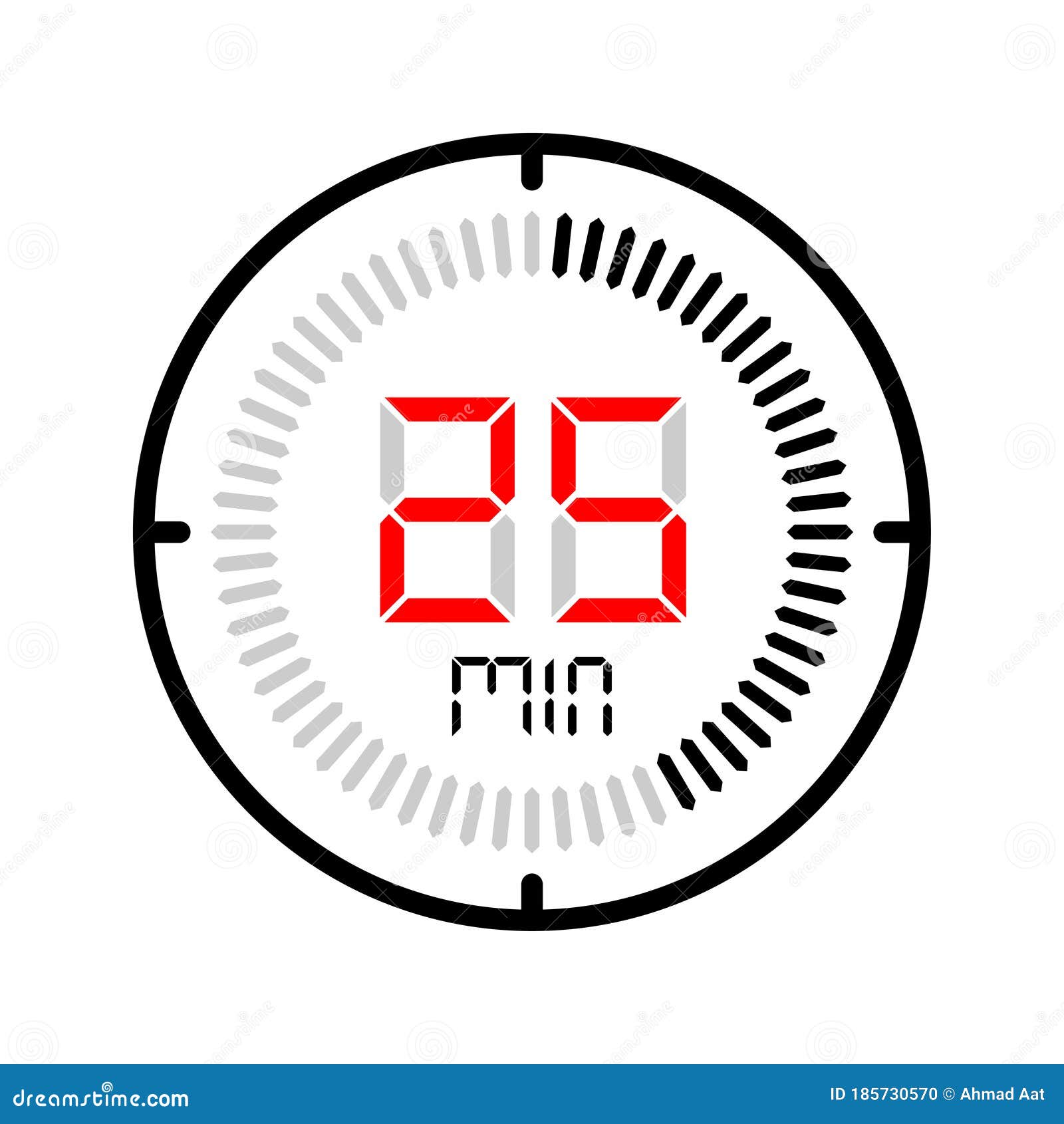 The 25 Minute Icon Isolated On White Background Stock Vector Illustration Of Modern Flat