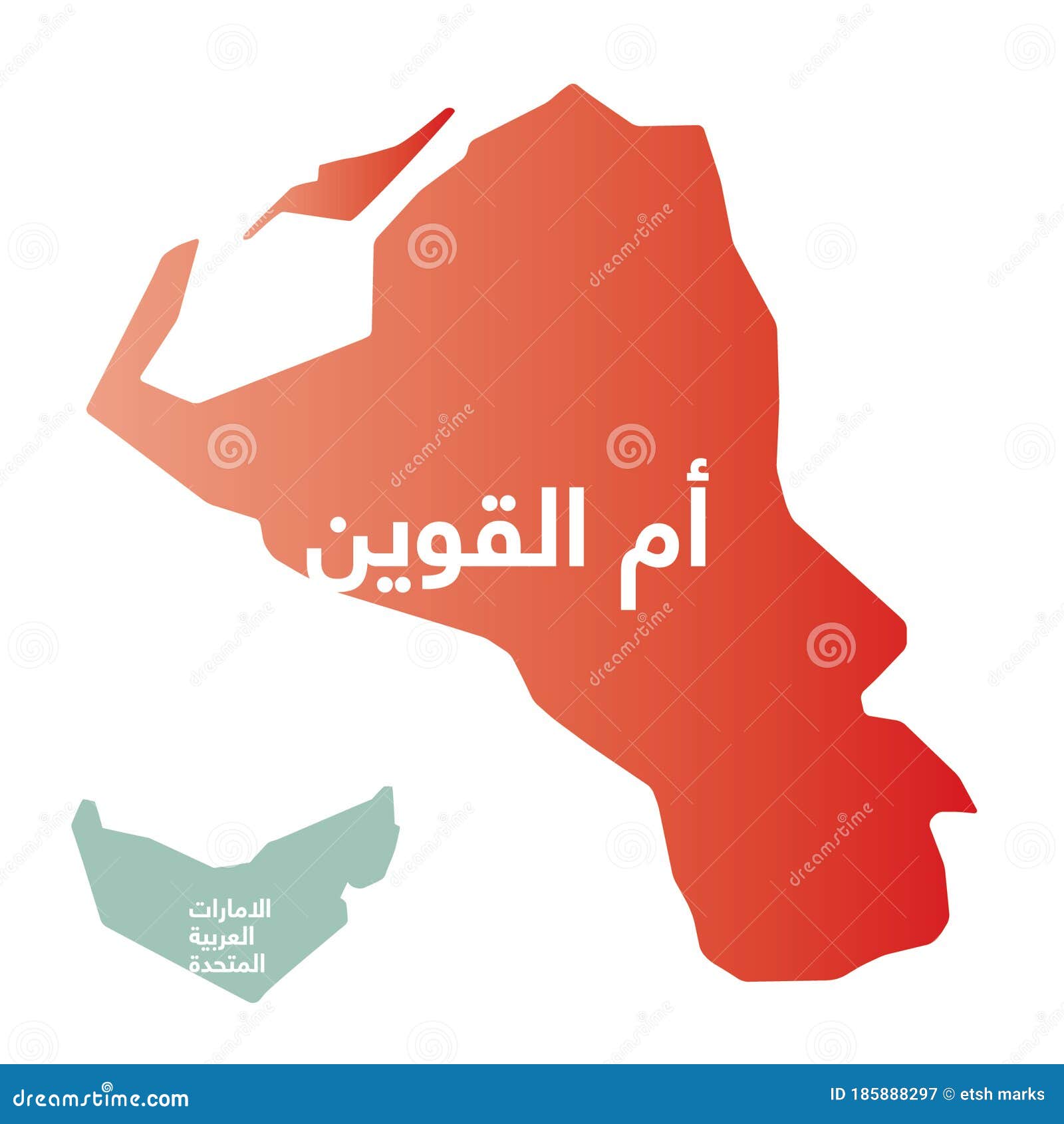 simplified map of the emirate of umm al quwain