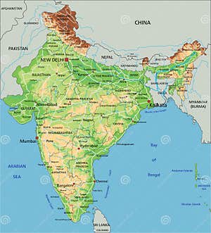 India Map Physical Map Images