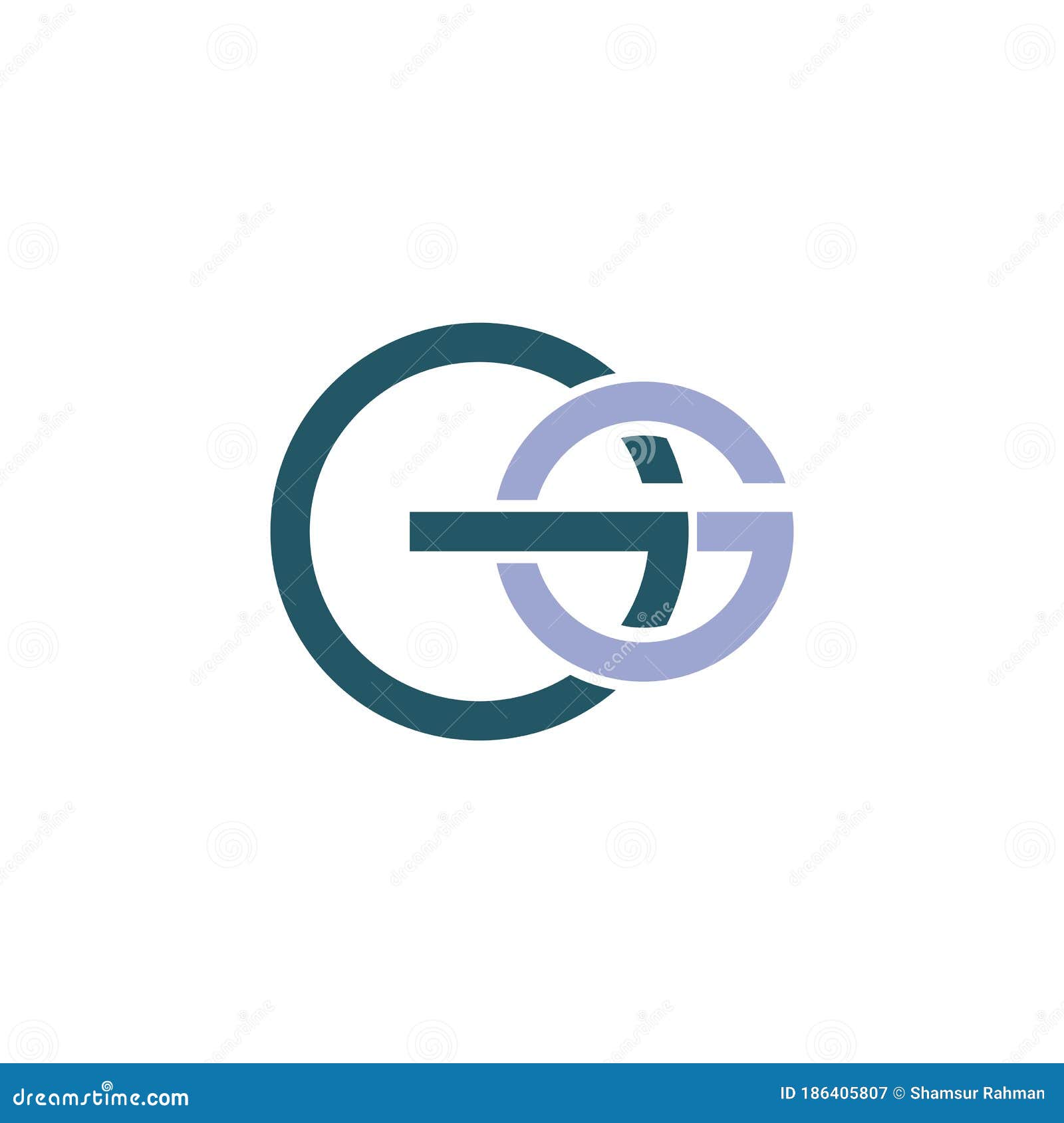Initial Letter Gg Logo or G Logo Vector Design Template Stock Vector