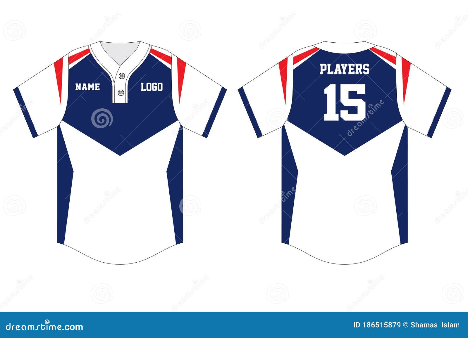 Baseball Jersey Blank Stock Illustrations 294 Baseball Jersey Blank