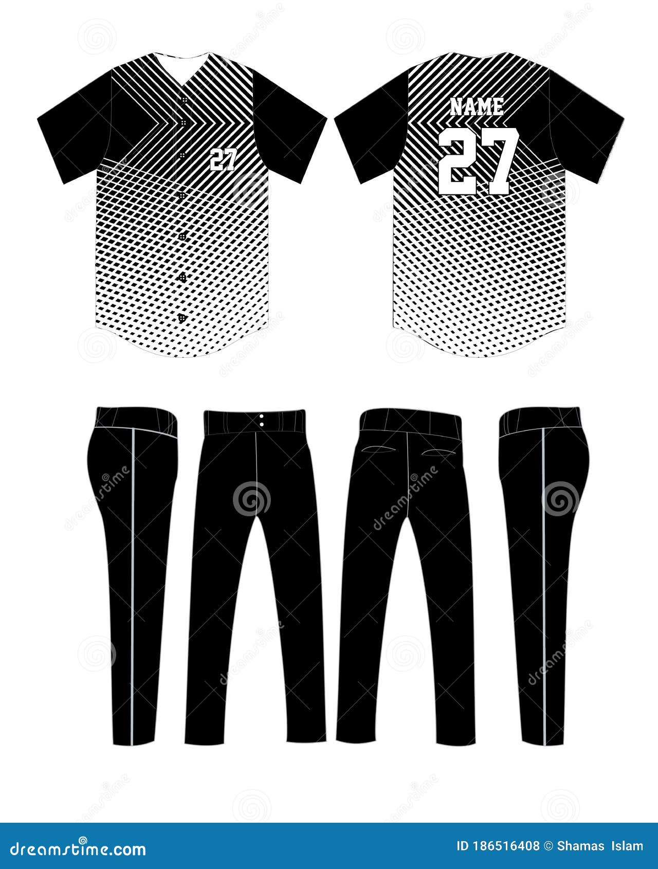 Download Baseball Jersey Uniform Template Mockup Custom Design ...