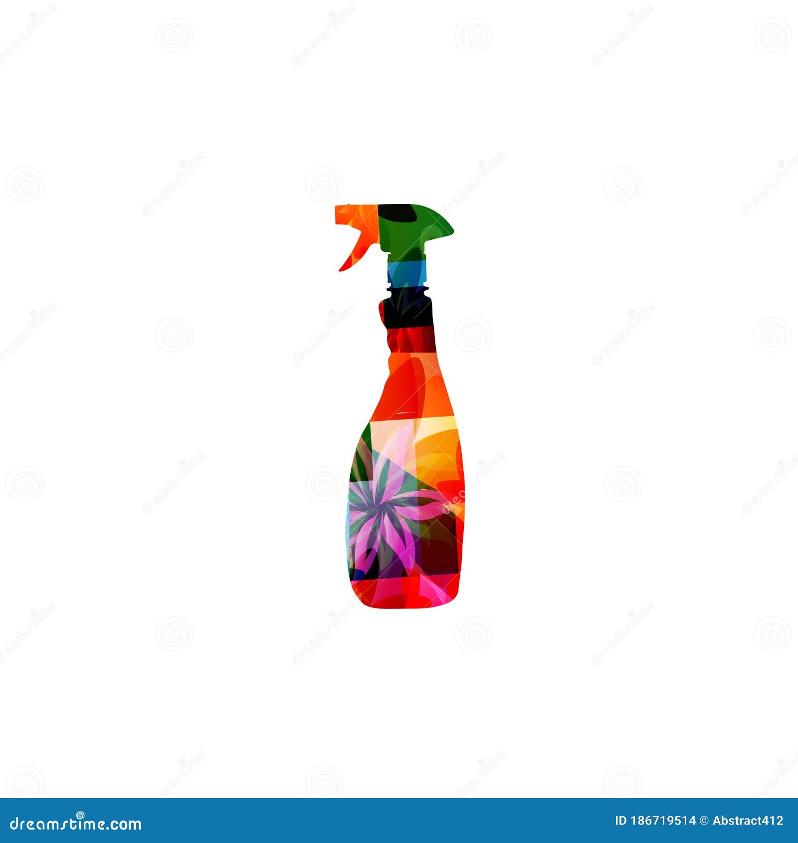 Antiseptic Spray Bottle Isolated, Disinfectant Bottle, Coronavirus