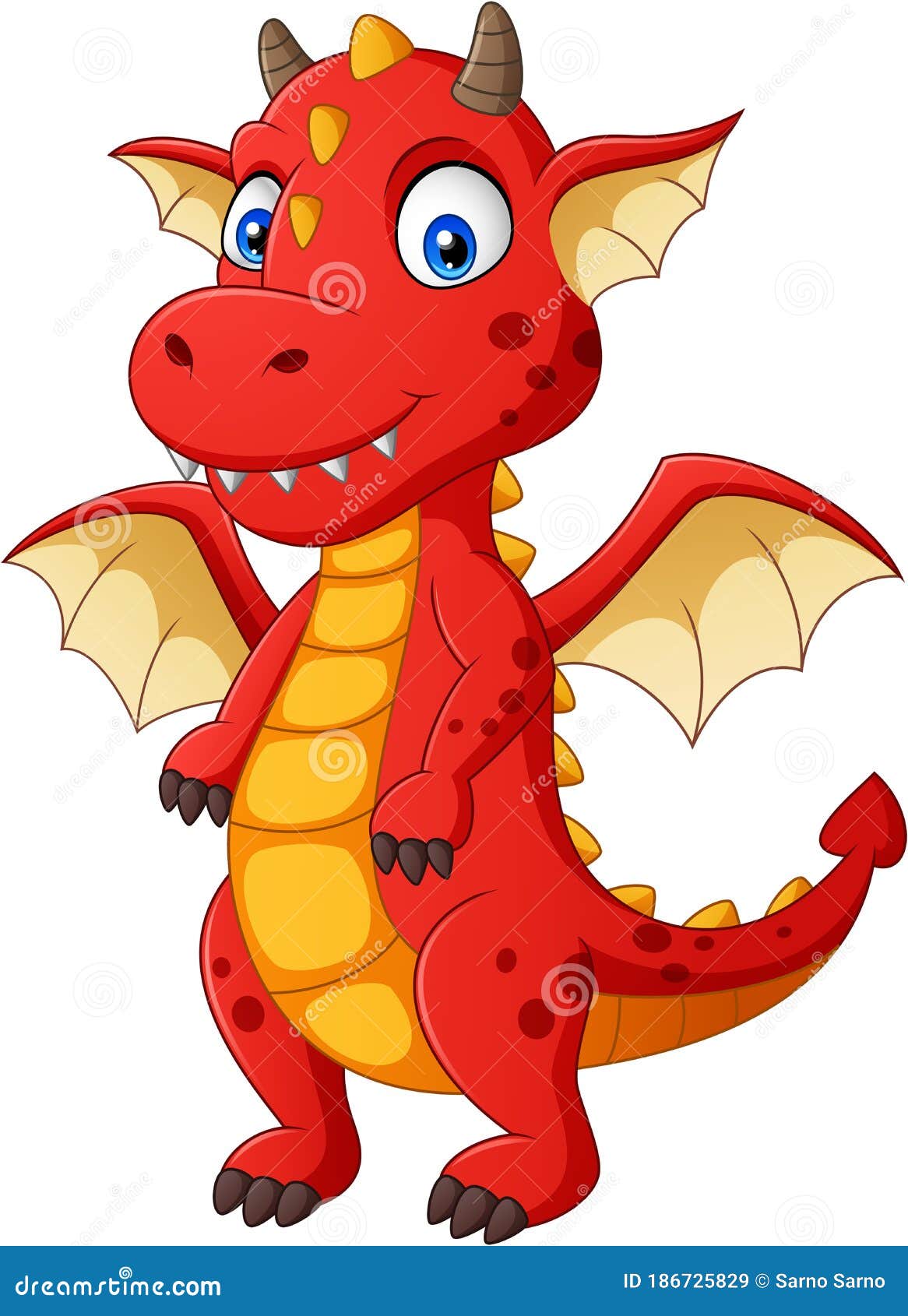 Cute red dragon cartoon stock vector. Illustration of legend - 186725829 Cute red dragon cartoon stock vector. Illustration of legend - 186725829