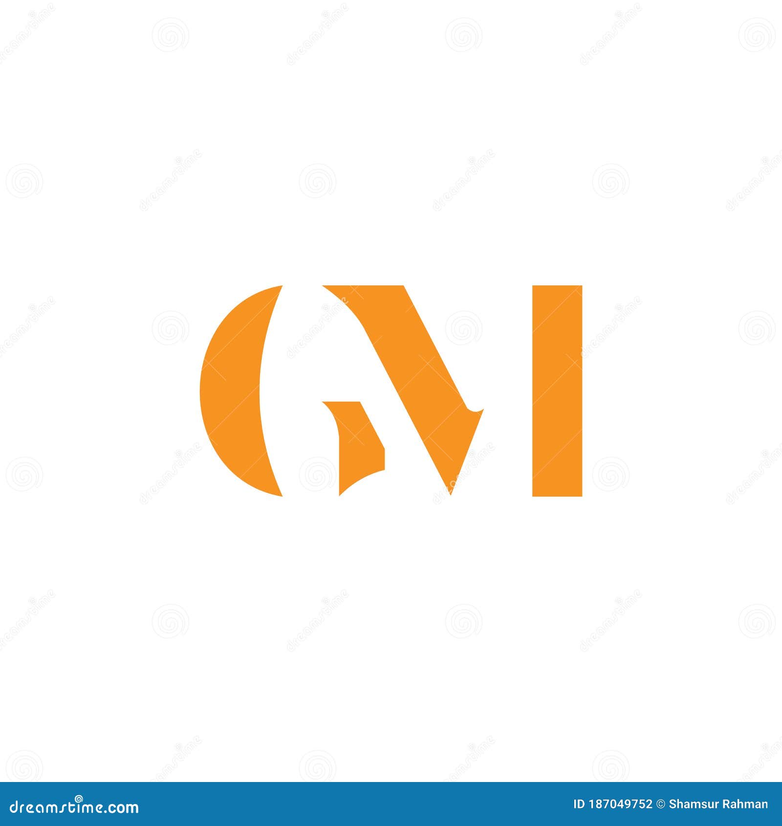 Initial letter gm logo or mg logo vector design template, Stock