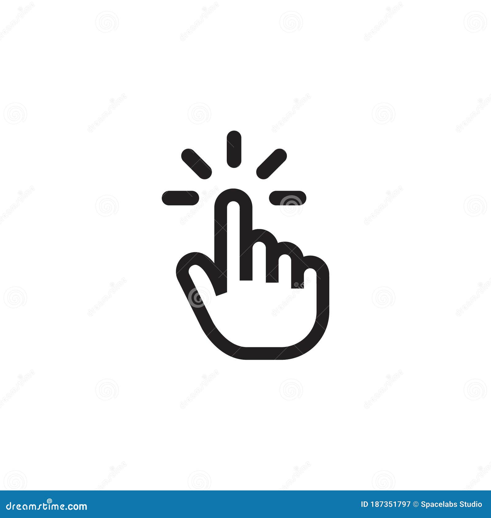 Mouse Hand Finger Cursor Icon Vector Pointers Pad Icon Design Stock