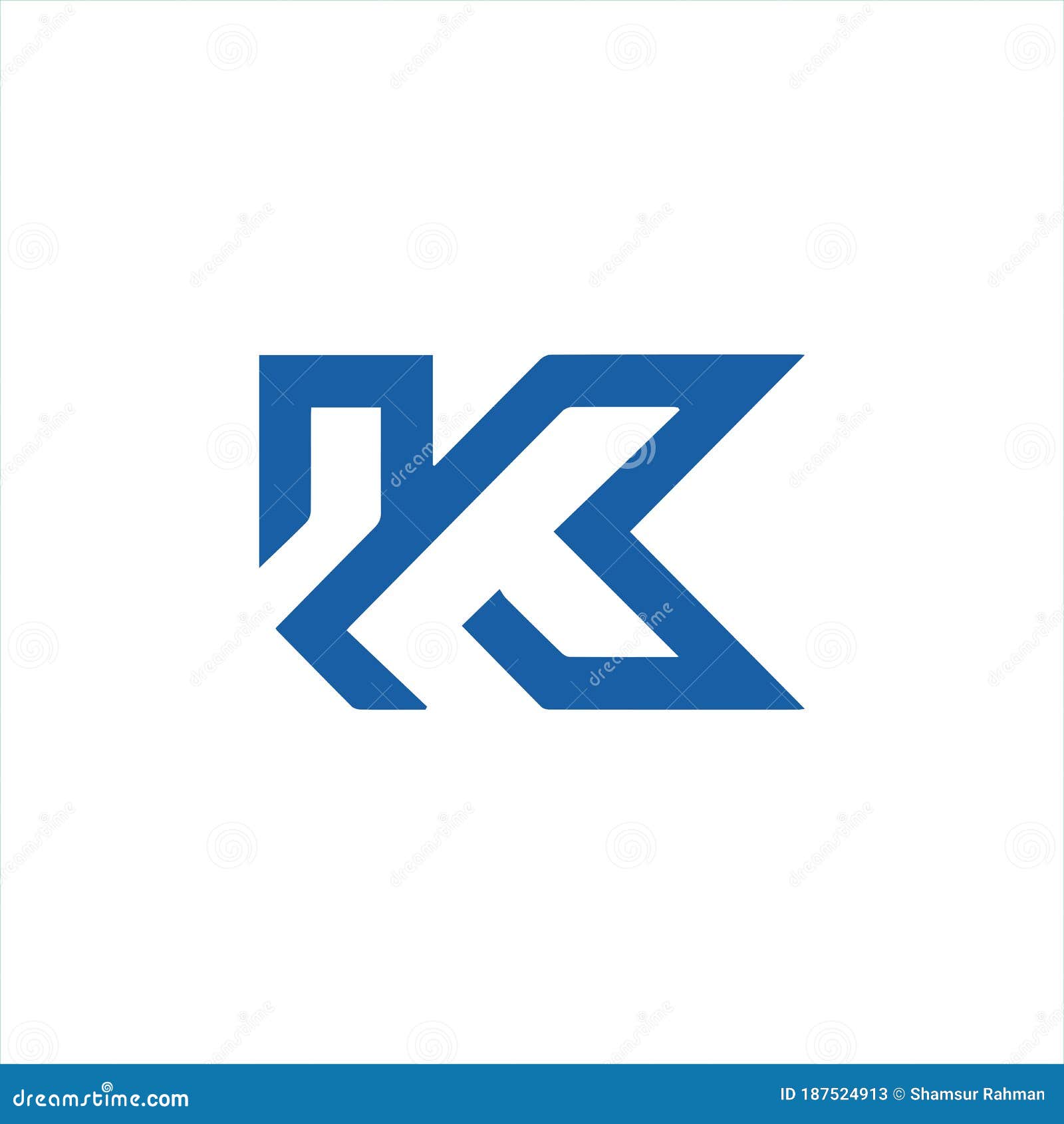 initial letter k logo or kk logo   template