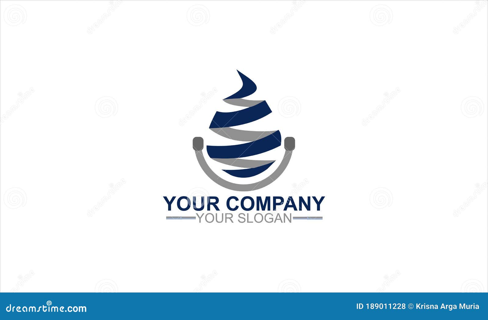  abstract blue flame or gas logo template icon