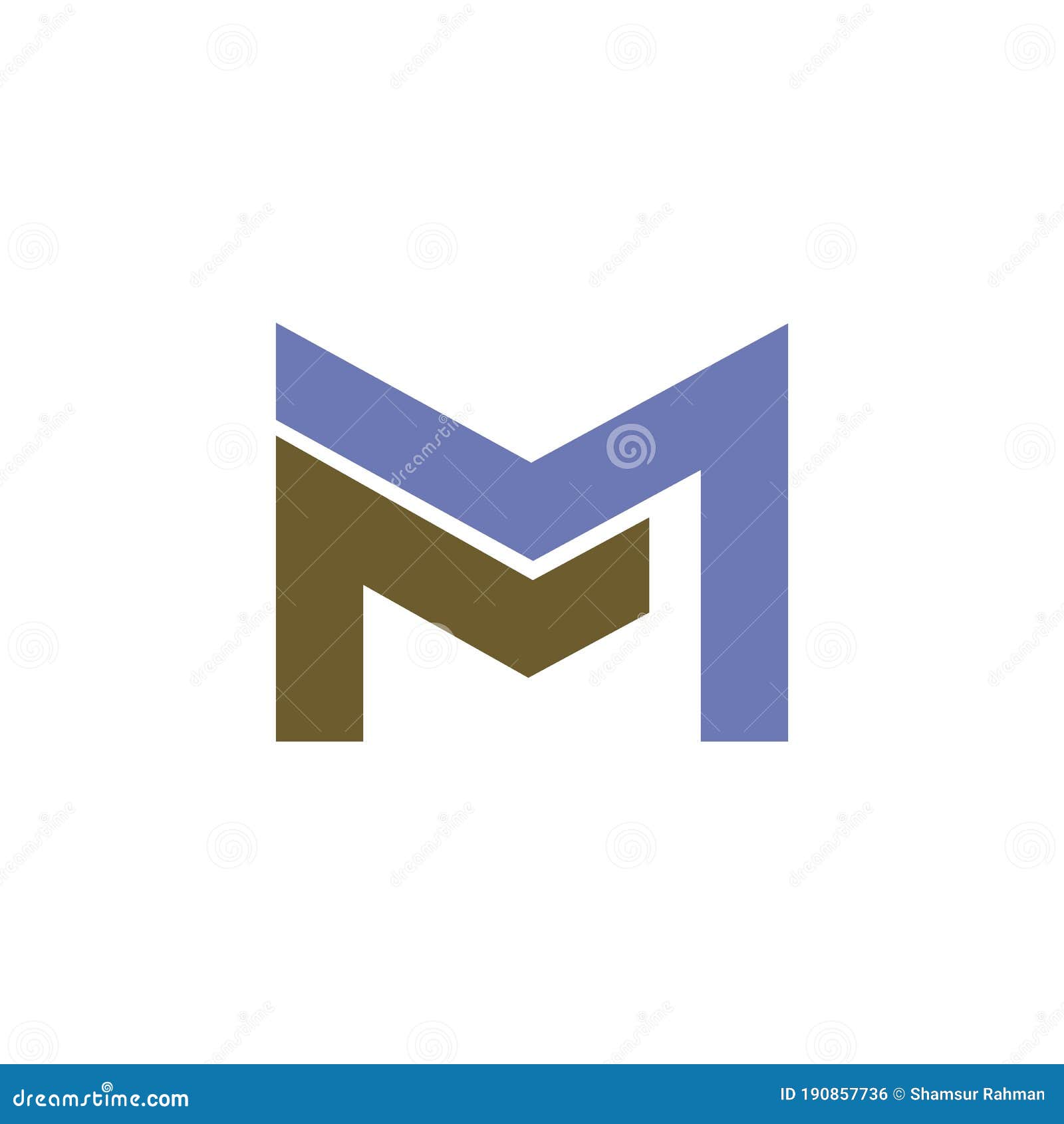 Hexagonal MM monogram Logo Template, Minimal Letter MM Logo, sharp