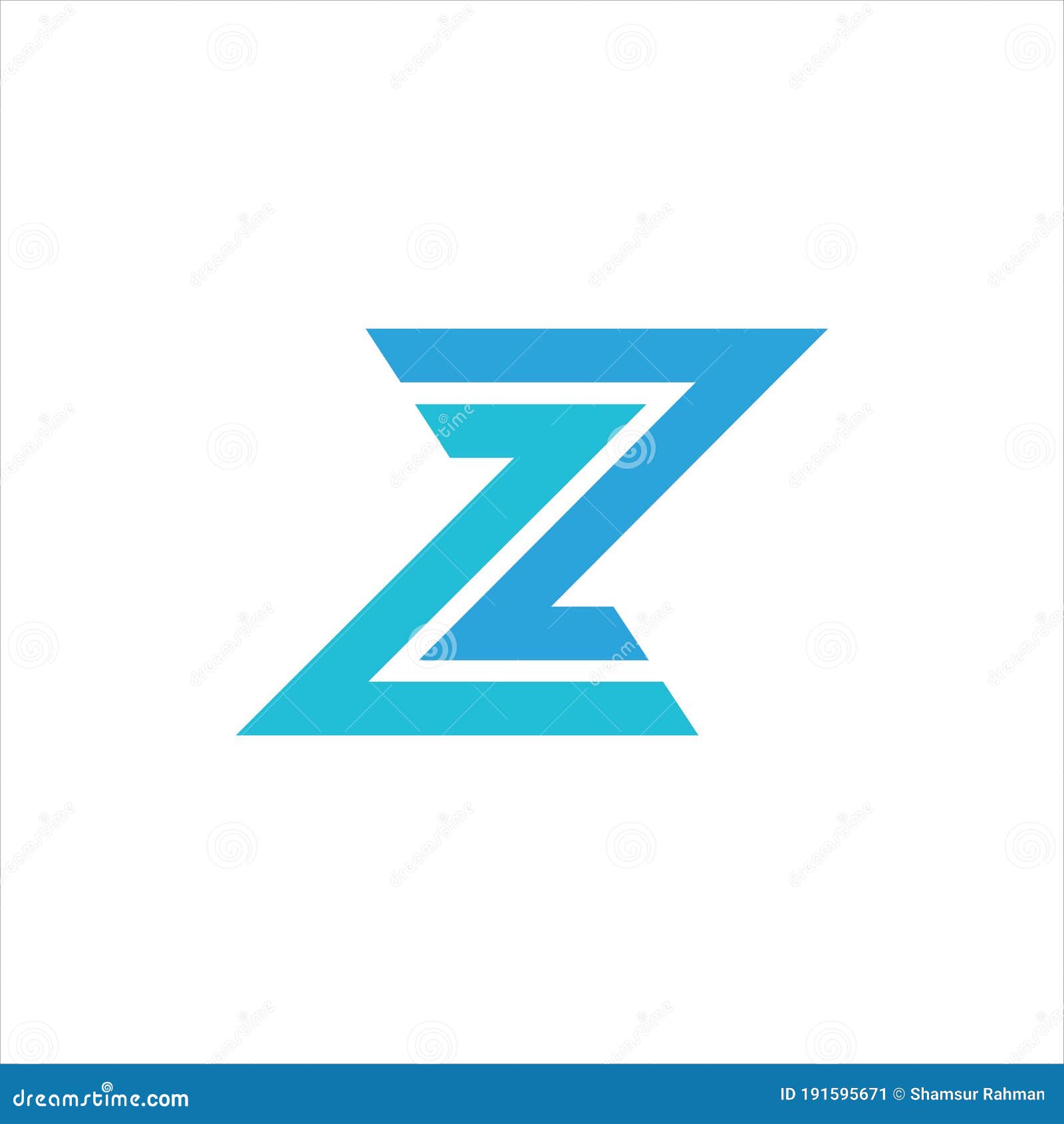 Initial Letter Z Logo Or Zz Logo Vector Design Template Stock Vector