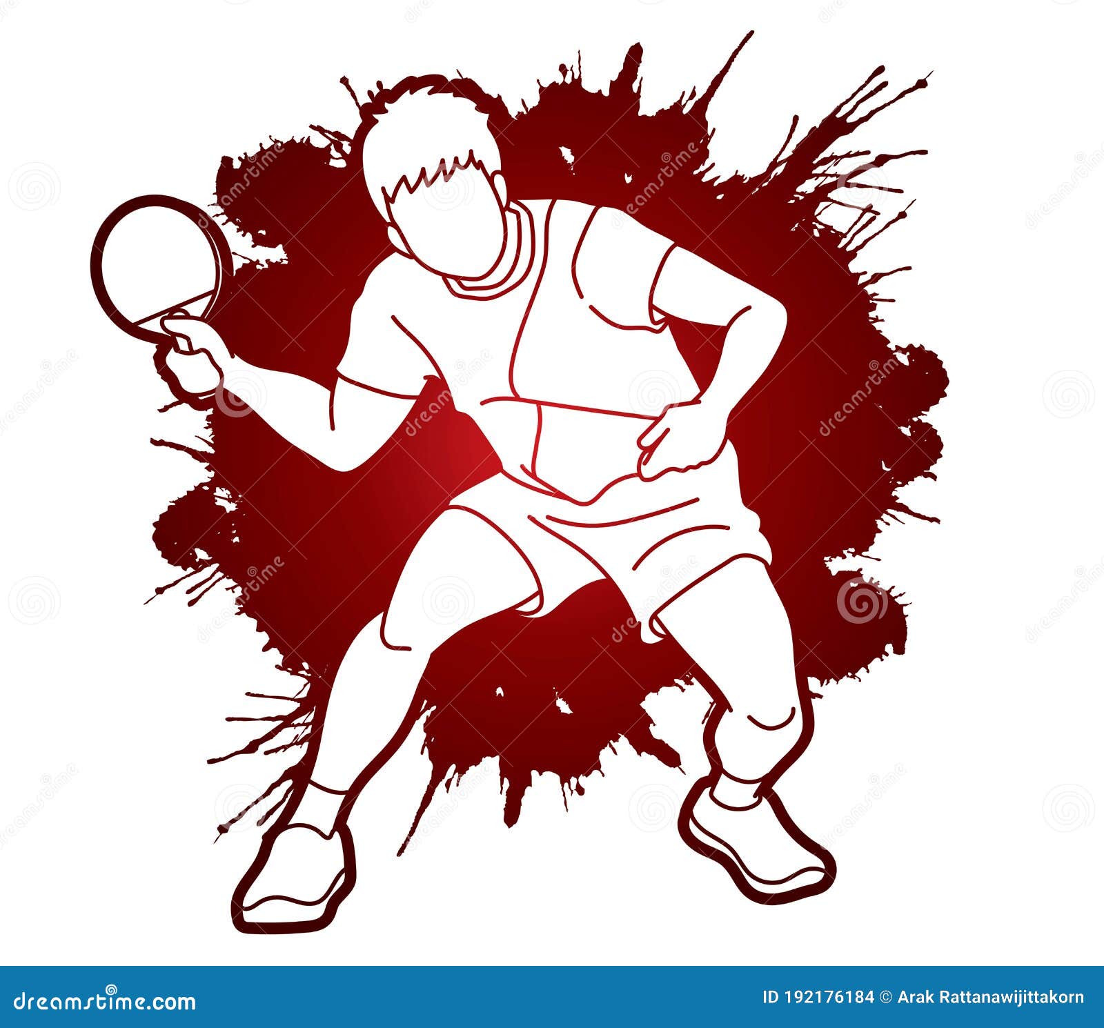 Playing Ping Pong Vector Vector Art & Graphics