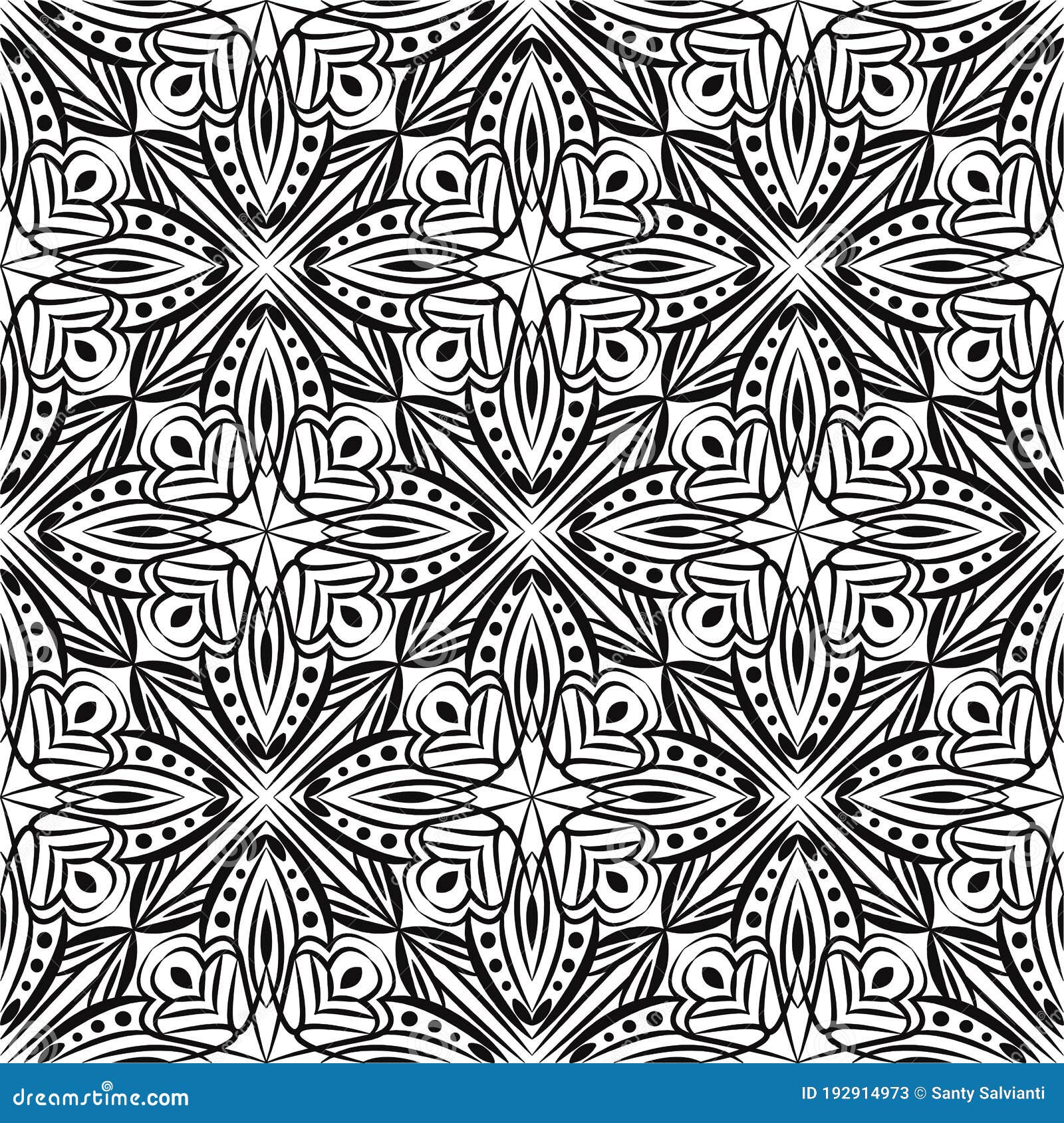 Ornamental Mandala Design Abstract Background. Seamless Pattern with ...