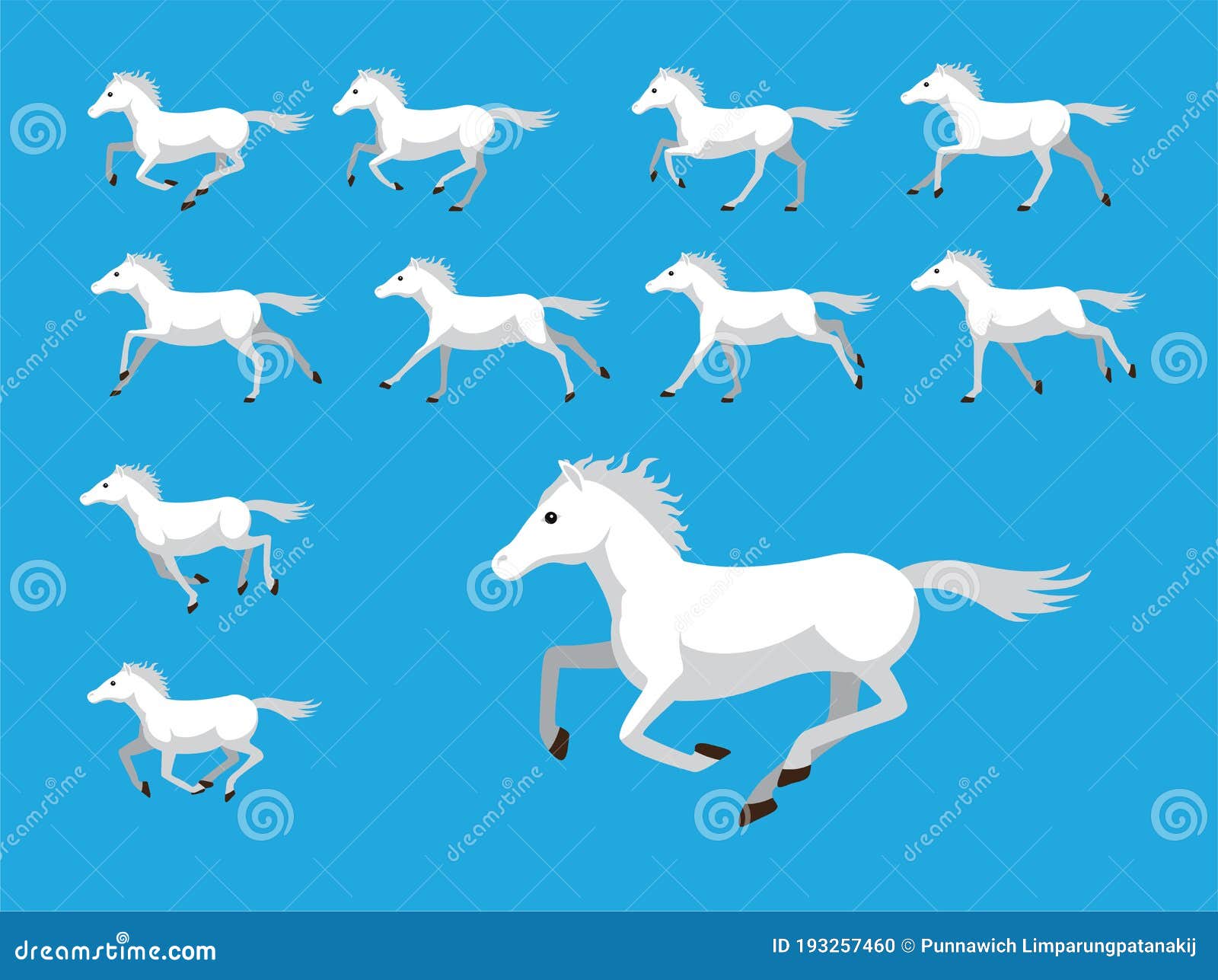 Horse Running Animation Stock Illustrations – 110 Horse Running