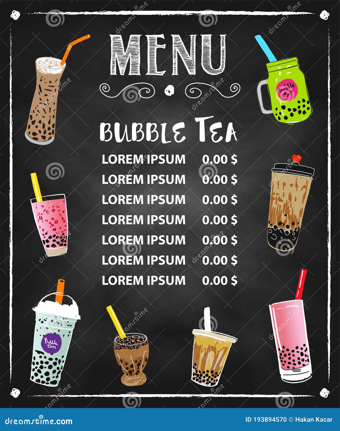 Bubble Milk Tea, Pearl Milk Tea , Different Sorts Of Boba. Vector