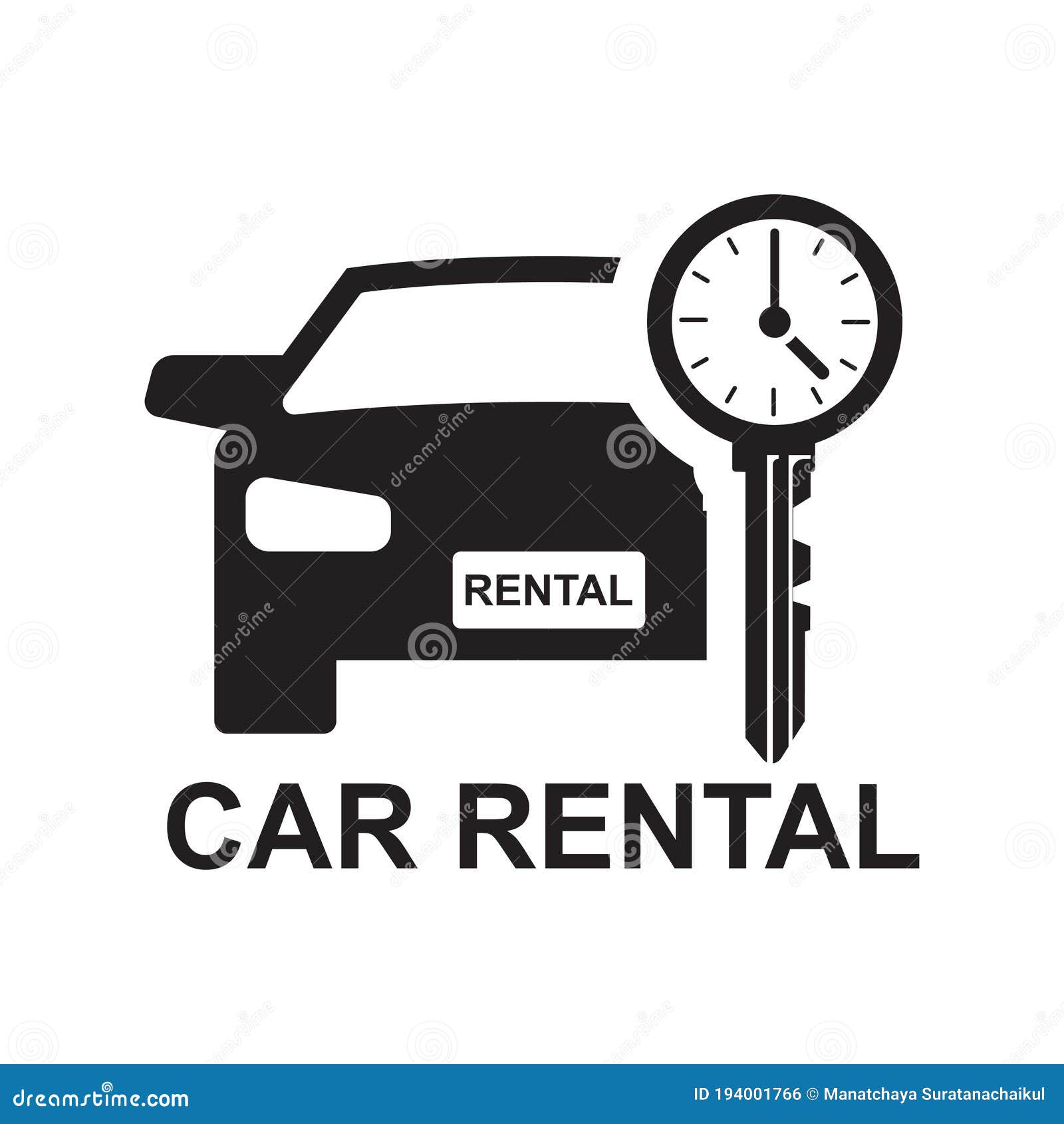 Car Rental Icon Isolated on White Background Stock Vector Illustration of sign, rental 194001766