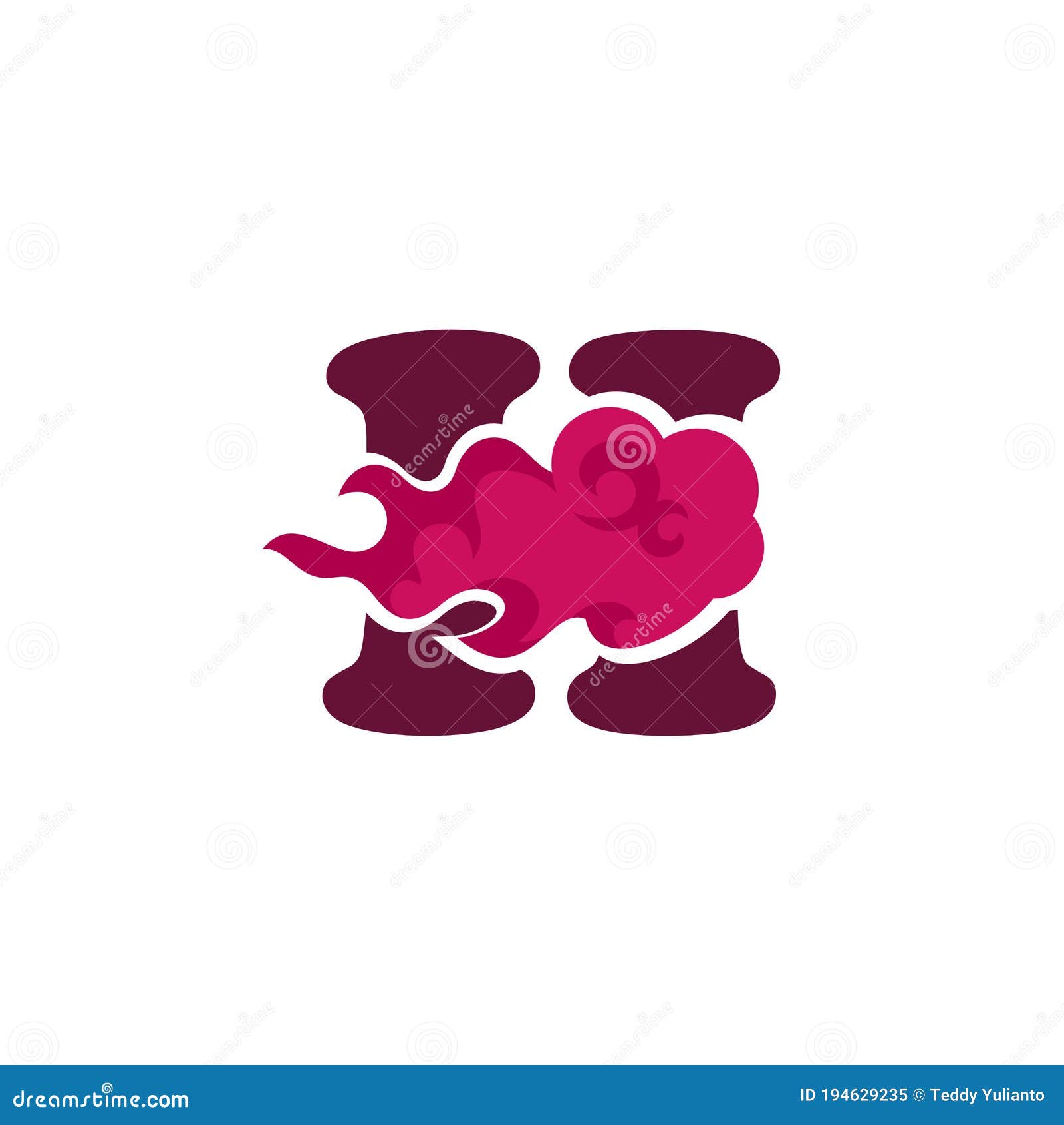 Bold Pink flame initial H stock vector. Illustration of burnout 194629235