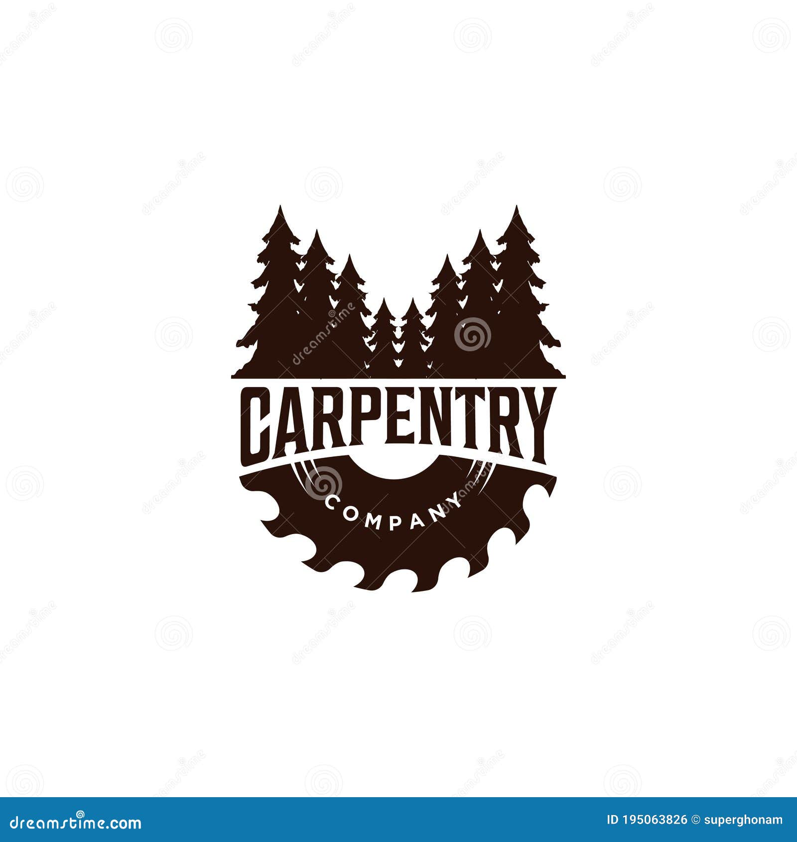 Wood Work Logo Design Template.creative Badge for Woodwork Company
