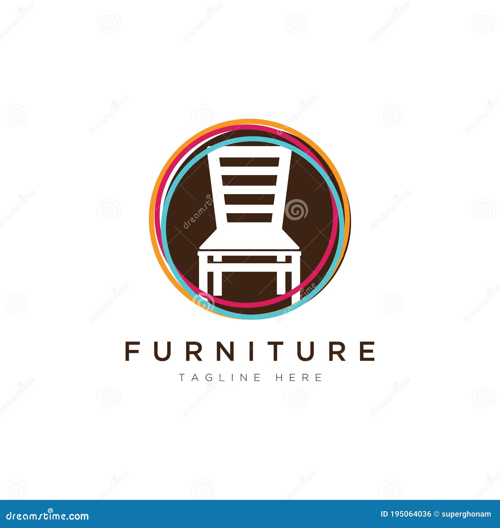 Furniture Logo Design.Symbol and Icon of Chairs, Sofas, Tables, and