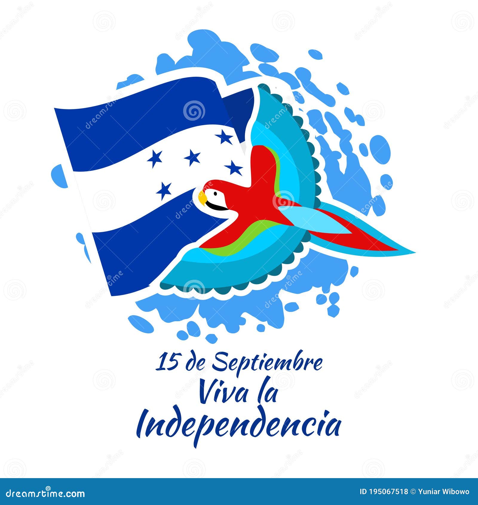 Independence Day. Honduras Cartoon Vector | CartoonDealer.com #87962741