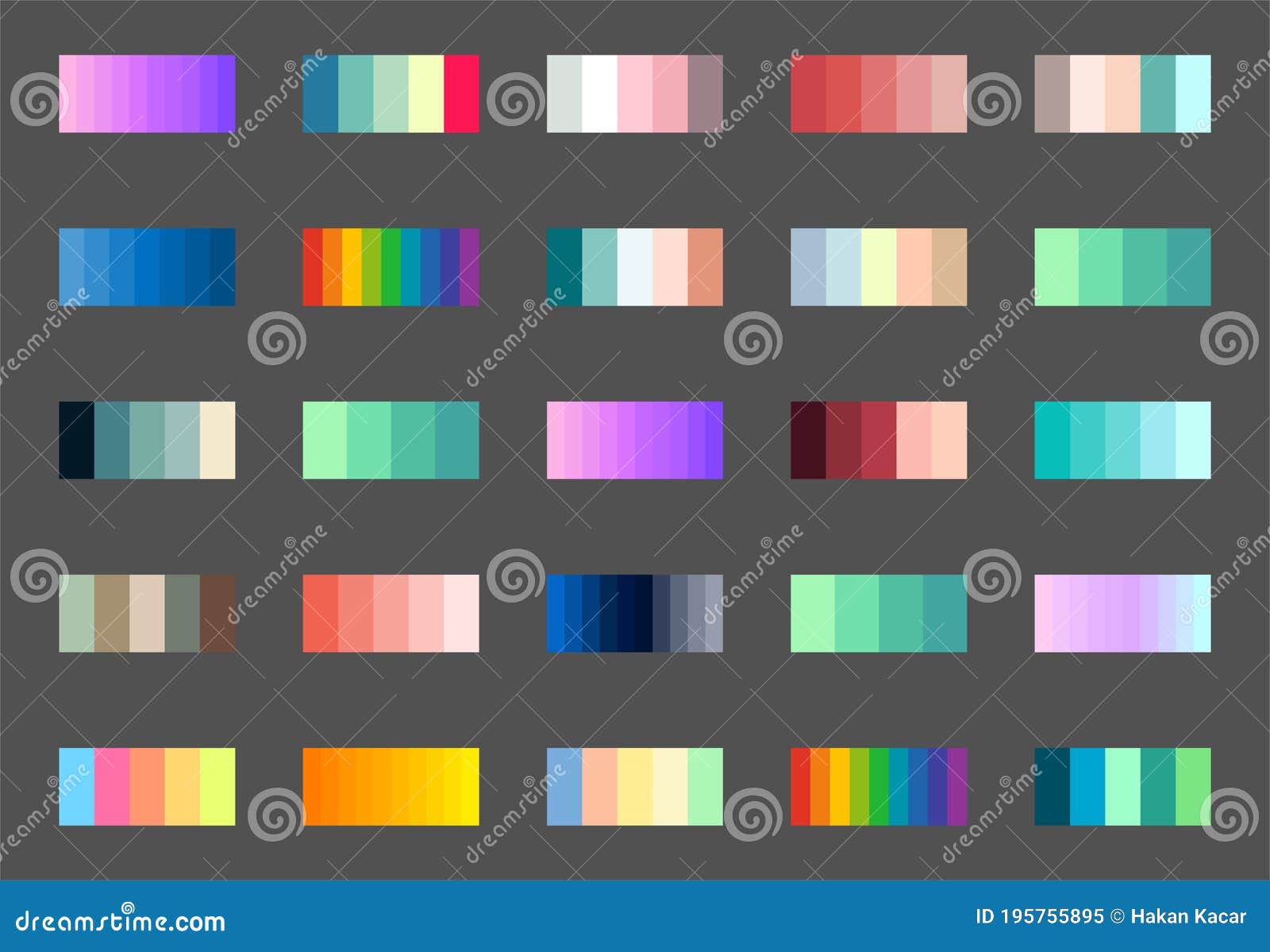 Fashion Color Trend. Color Palette Swatches Vector Design Stock Vector