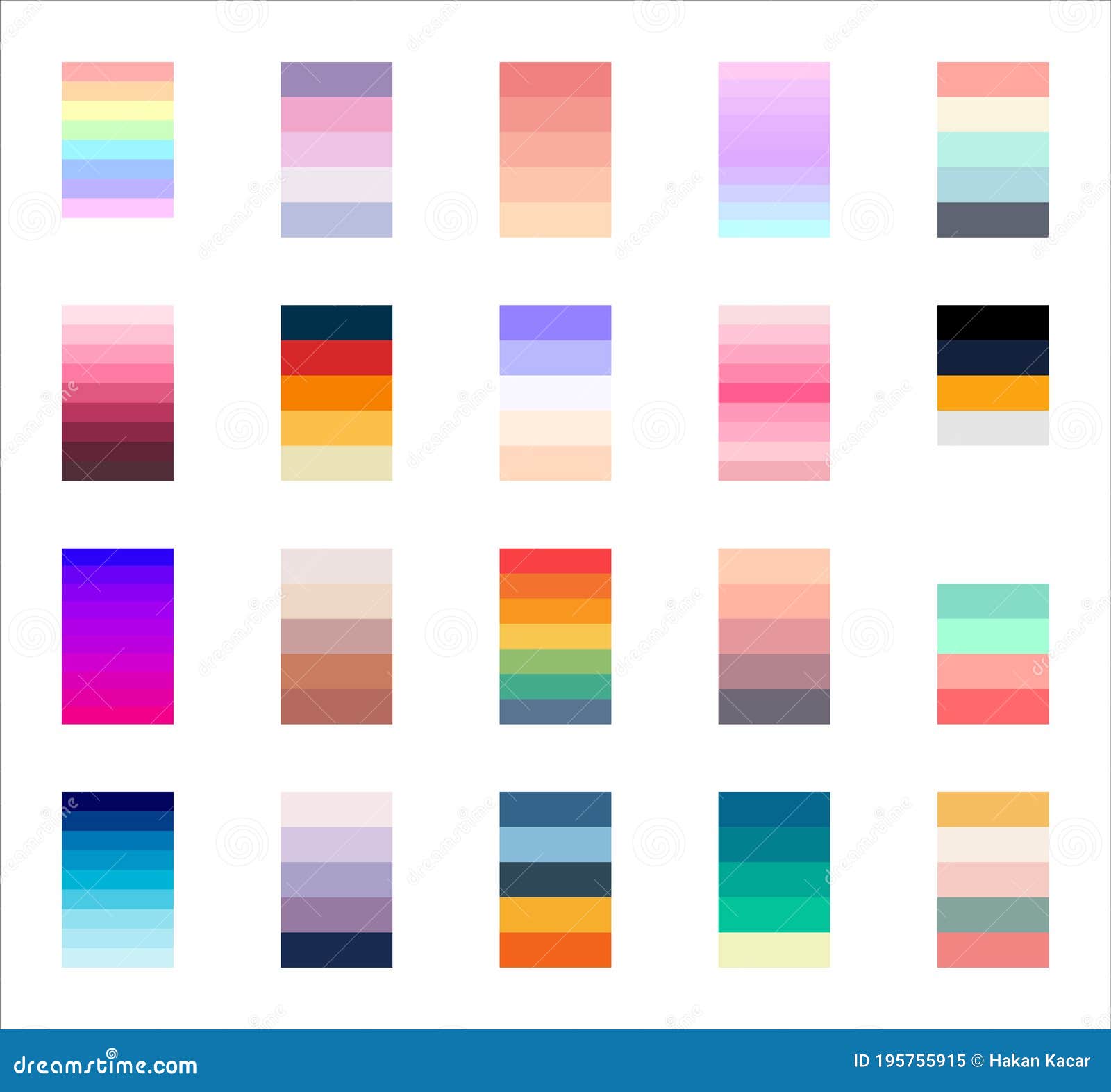 Fashion Color Trend. Color Palette Swatches Vector Design Stock Vector