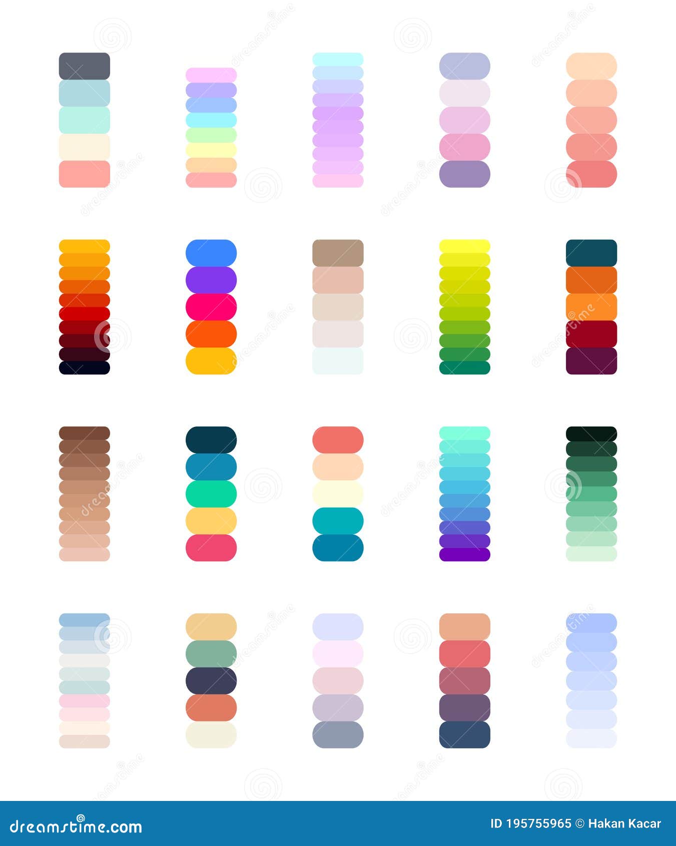 Fashion Color Trend. Color Palette Swatches Vector Design Stock Vector