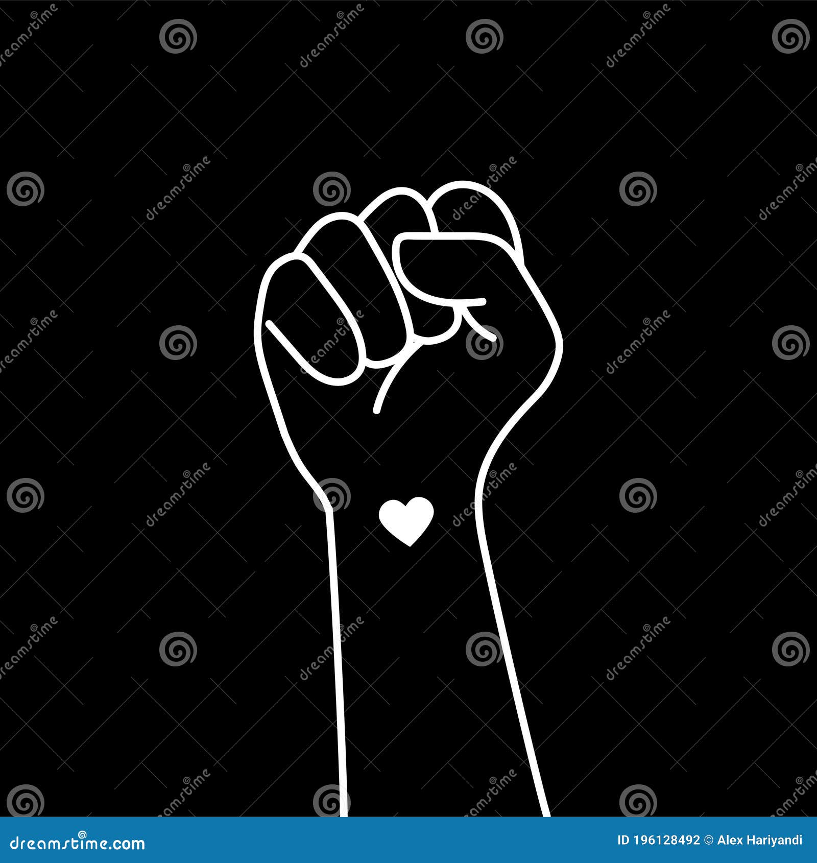 Hand Symbol for Black People Protesting Against the Problem To Stop ...