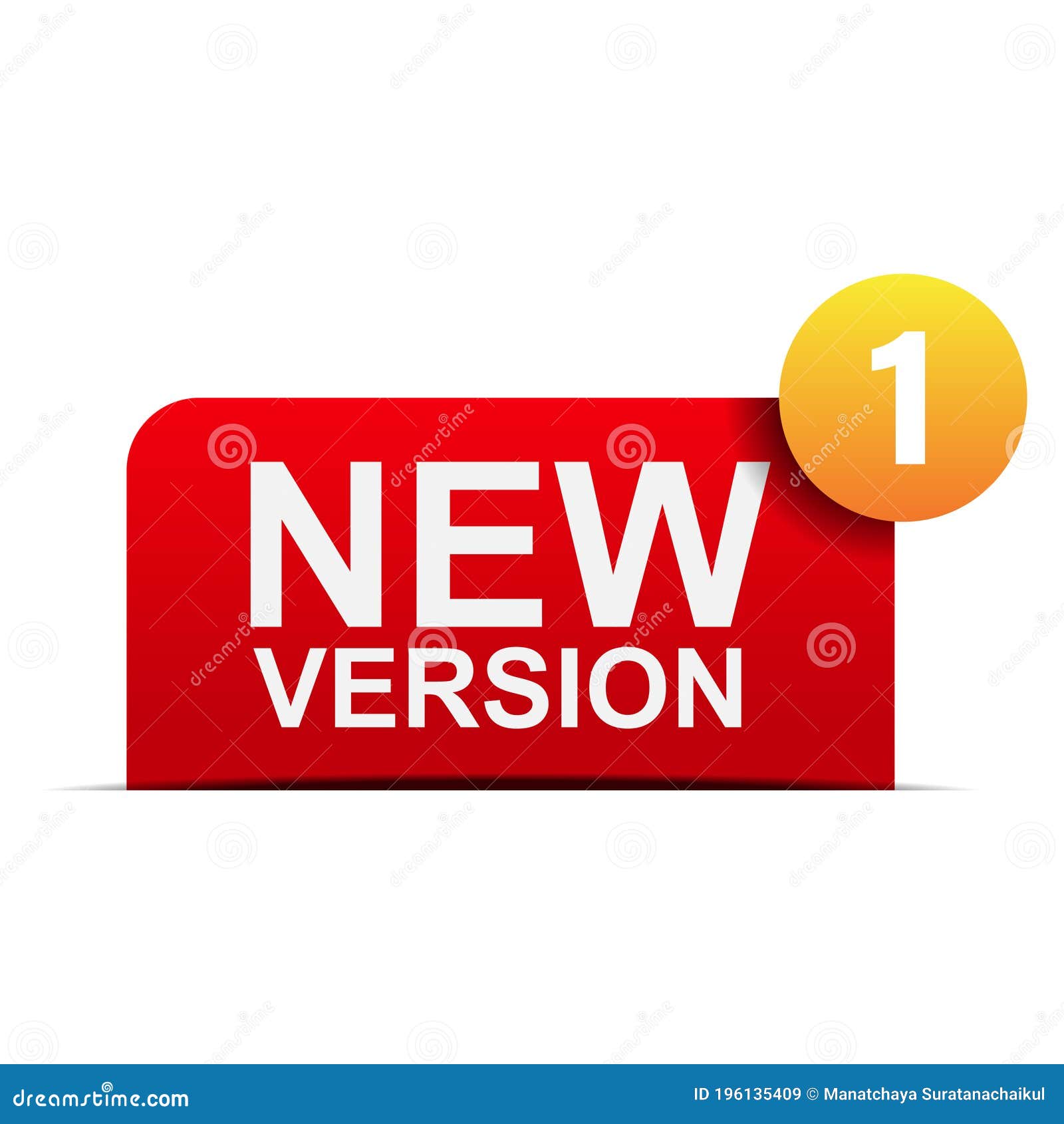 Banner New Version Isolated On White Background Stock Vector