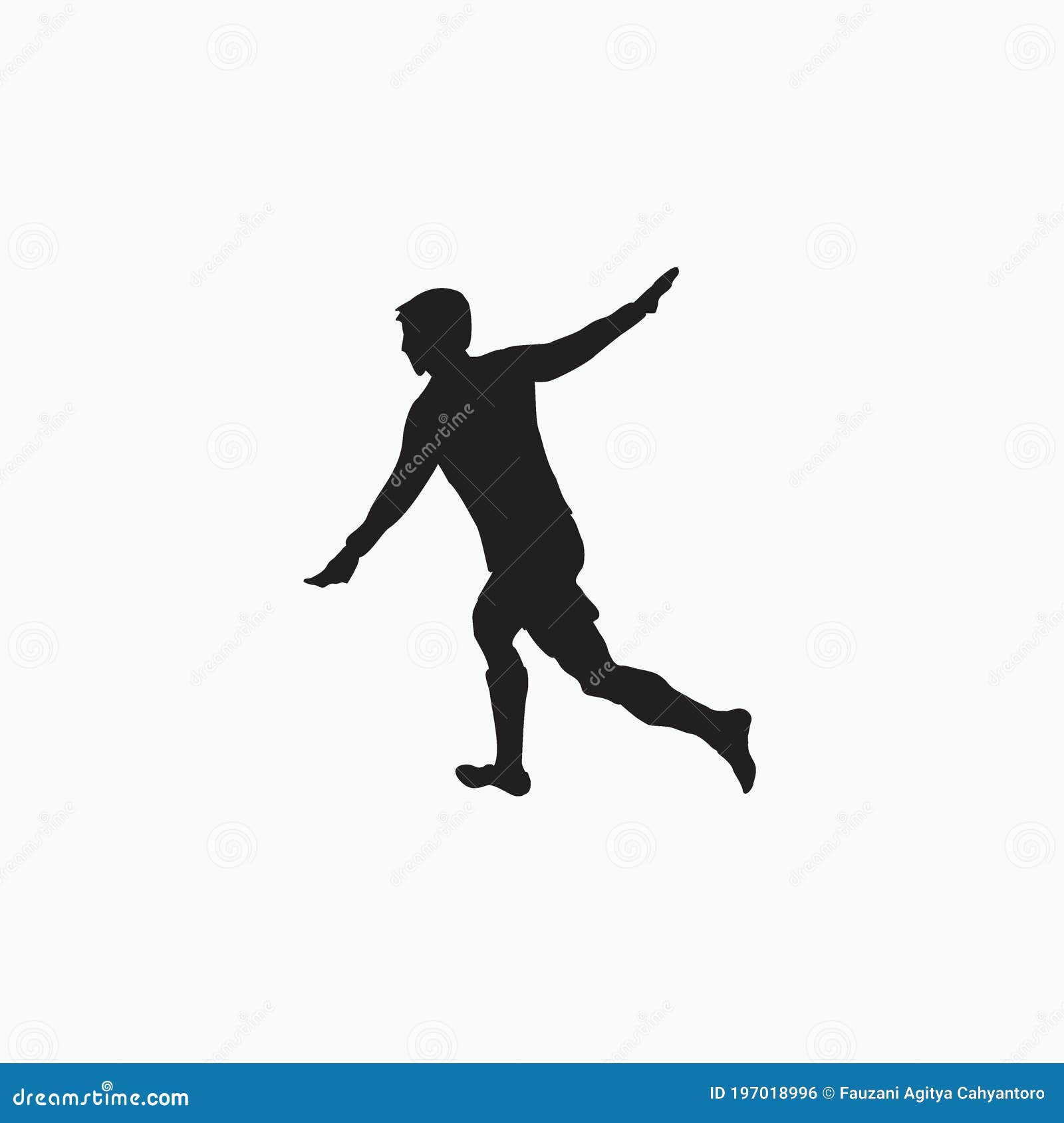 Aero Plane Goal Celebration Silhouette Soccer Goal Celebration Stock