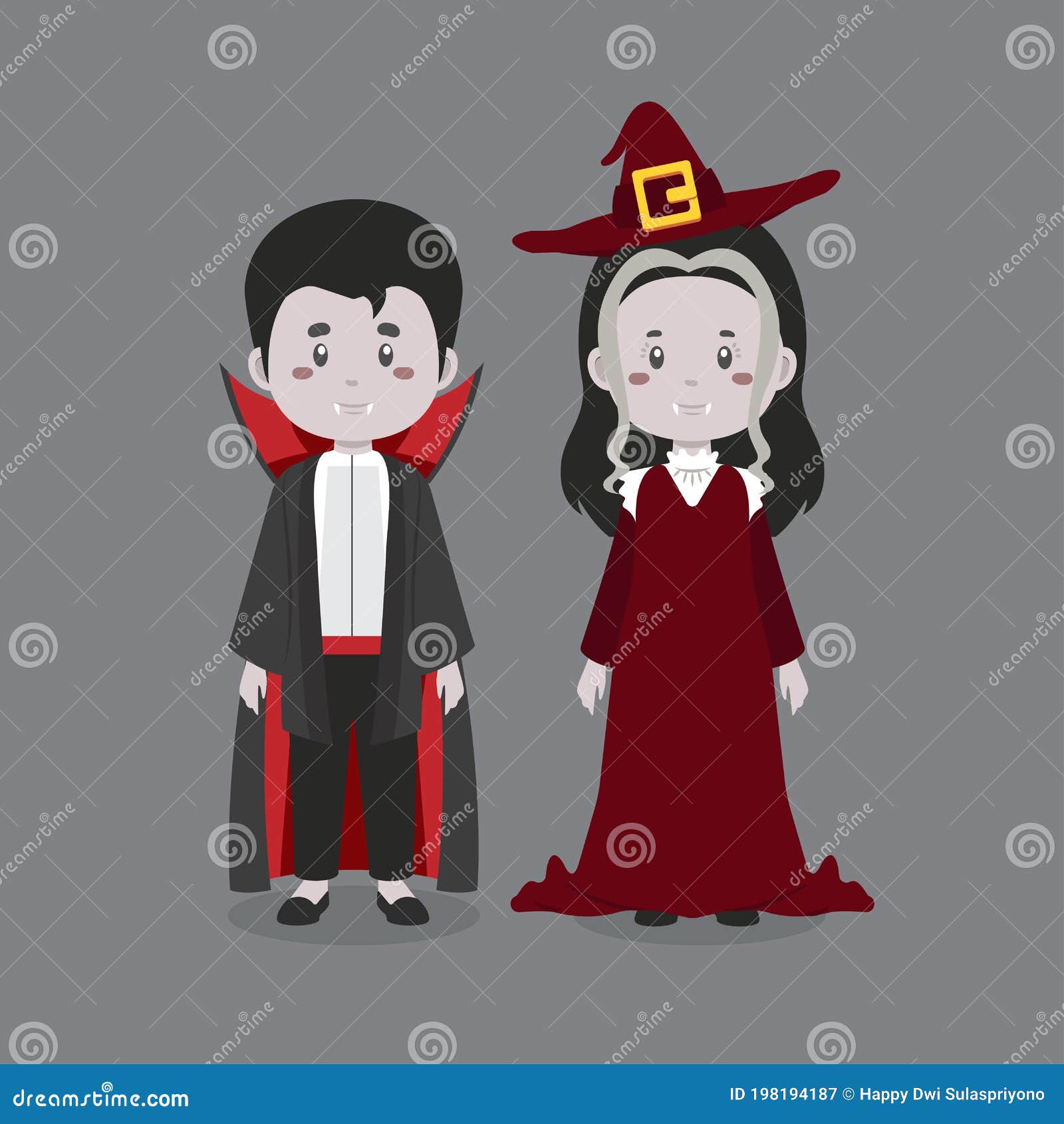 couple character wearing halloween costum
