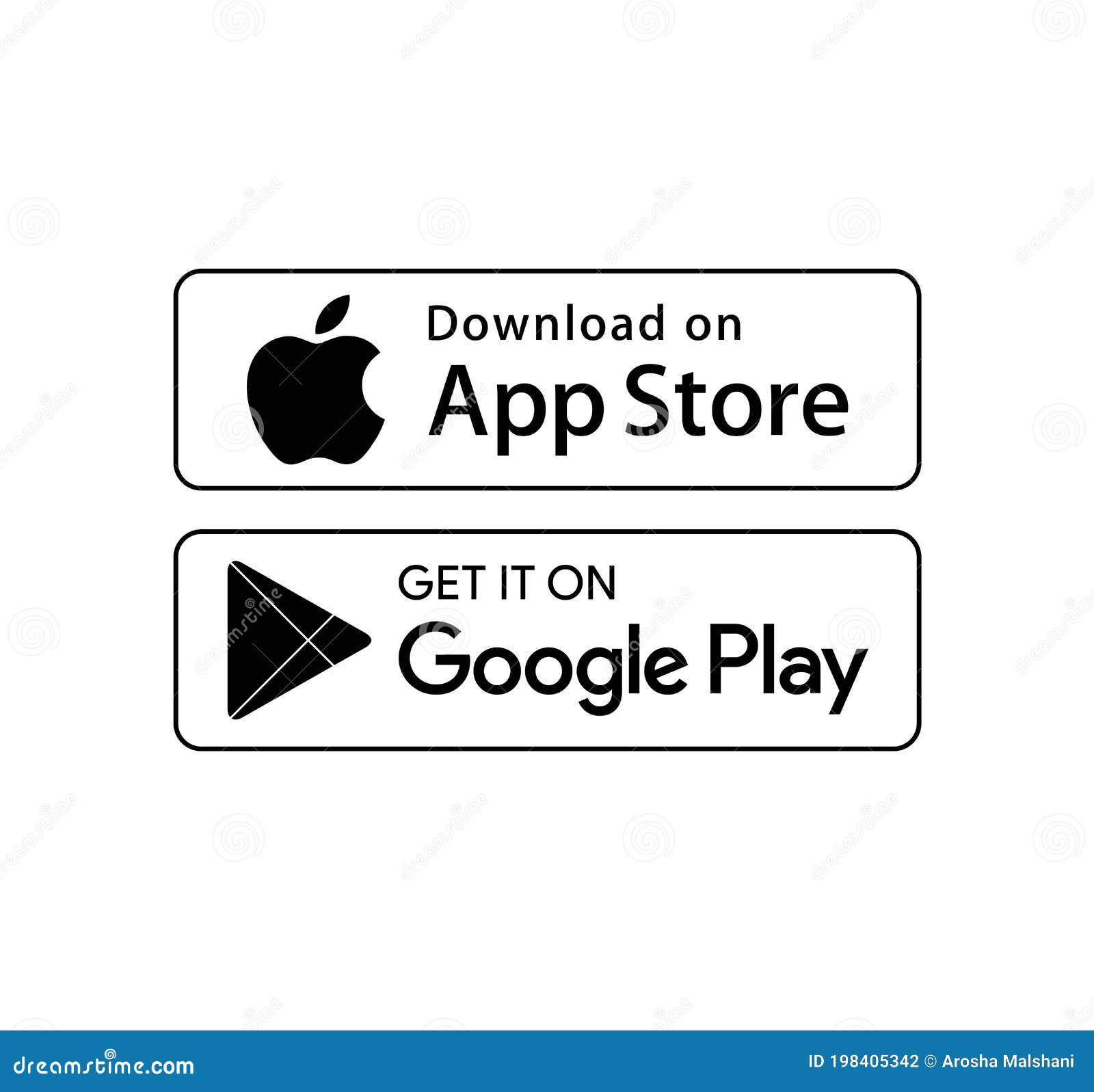 Google Play and Apple App Store Icons. Isolated on White Background.  Editorial Photography - Illustration of srilankaoctober082020, logo:  198405342