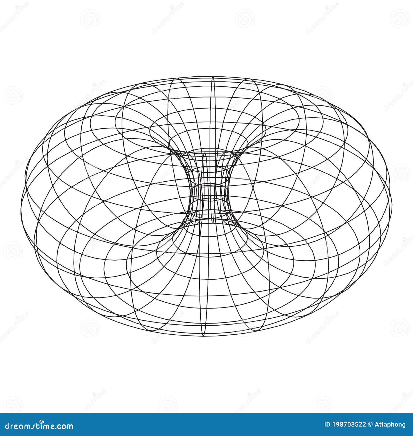 torus topology circle geometry mathematics on white background