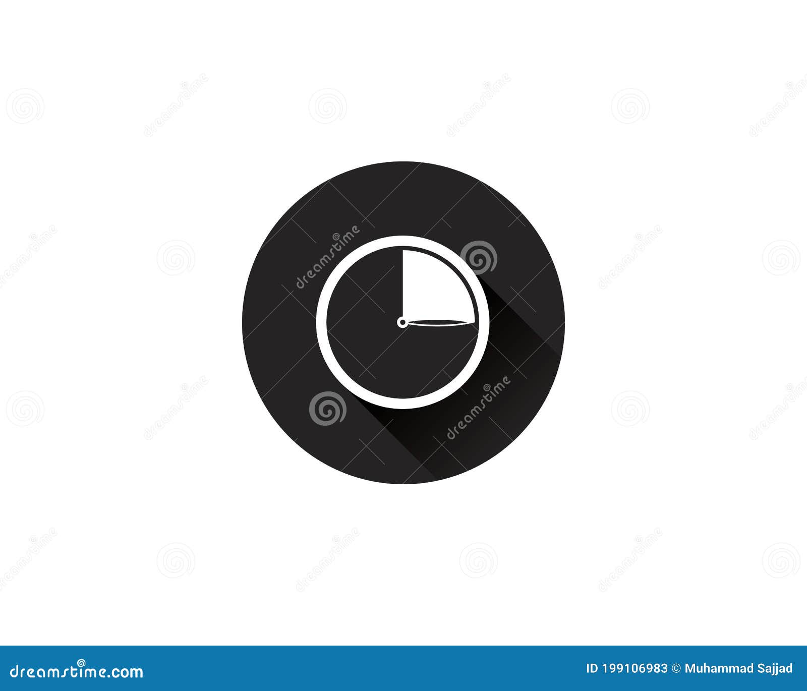 Vector Time Clock Watching Time Device Alarm Clock Stock Vector