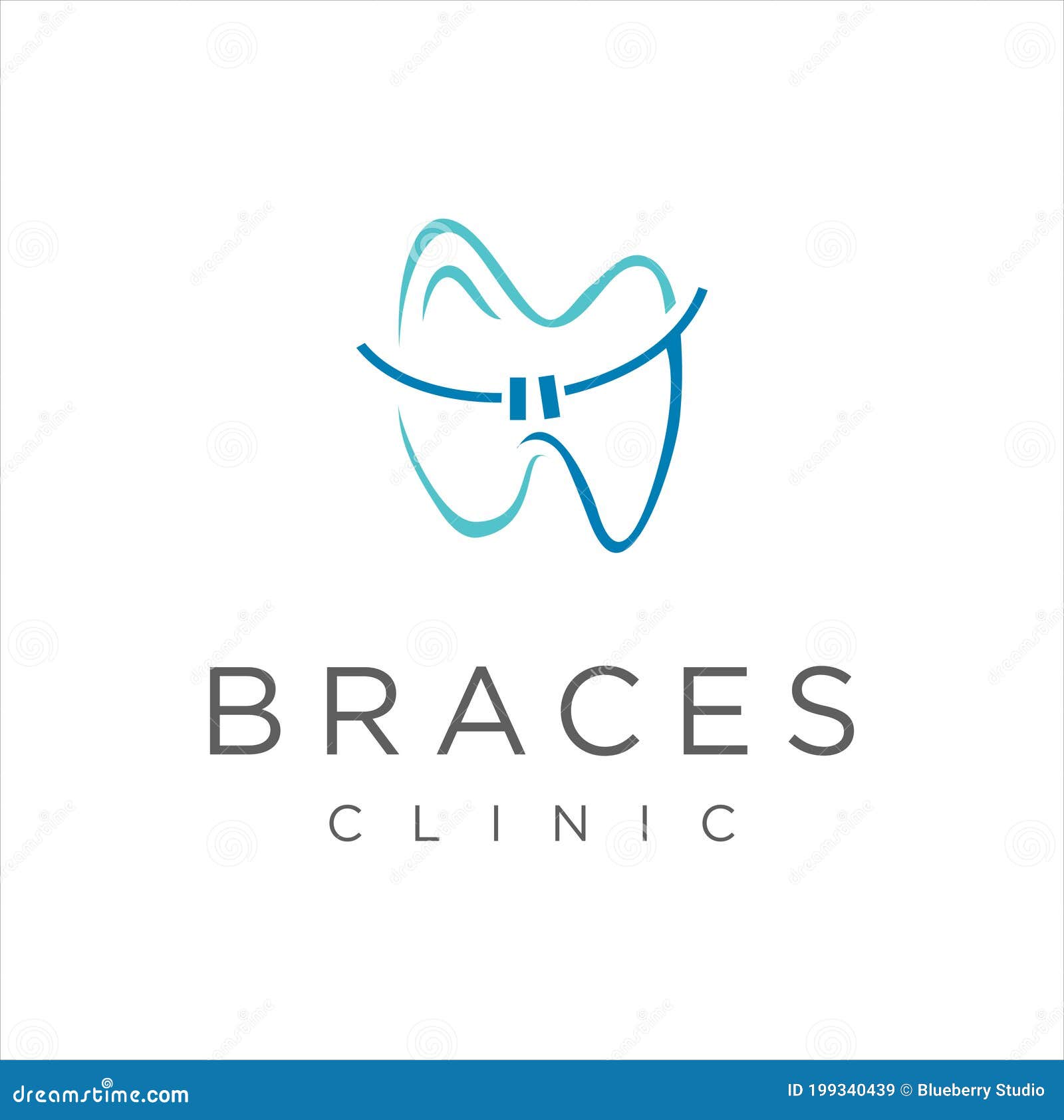 Orthodontic Braces Logo Design Icon. Tooth Dental Care Logo Medical