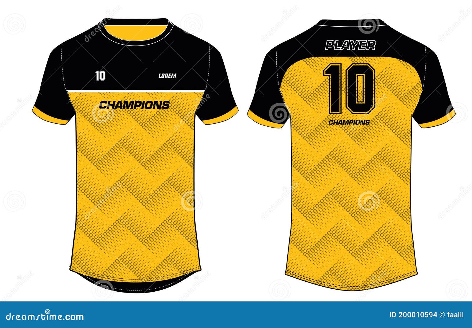 Crew Neck Sports Jersey Design Concept in Vector Template for Cricker ...