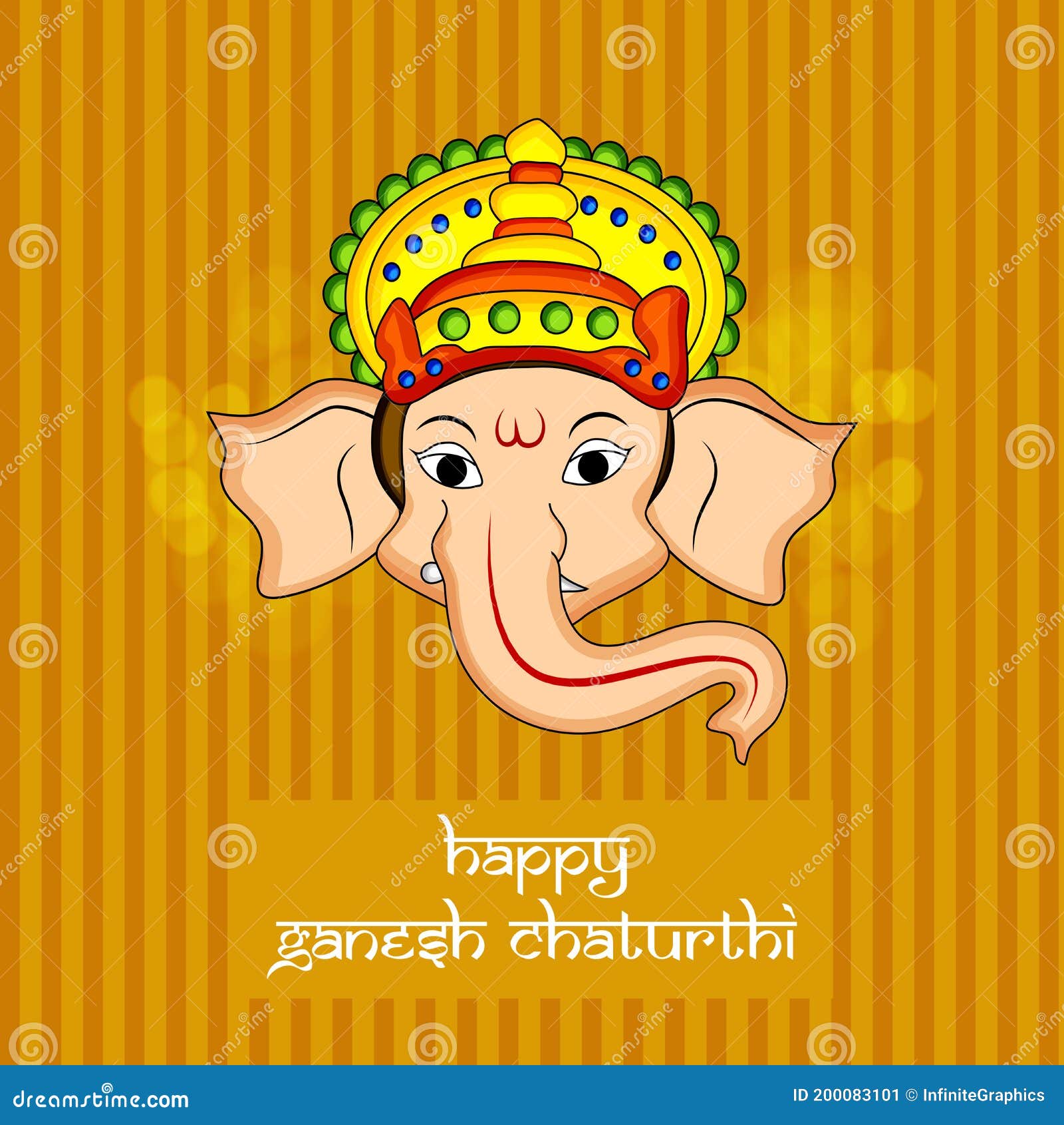 Ganesh Chaturthi Hindu Festival Stock Vector - Illustration of morya ...